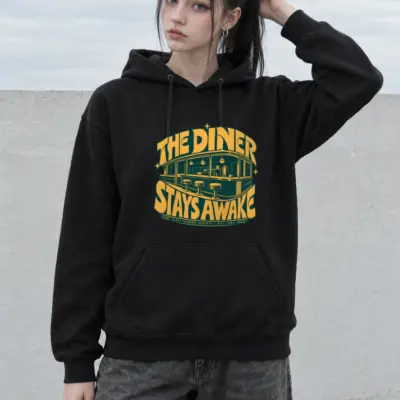 "The Diner Stays Awake" Heavy Blend Unisex Pullover Hoodie