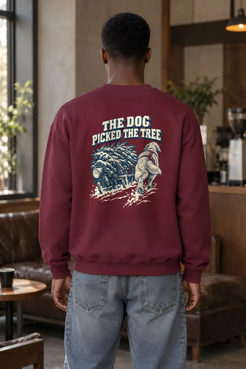 "The Dog Picked the Tree" Heavy Blend Unisex Crewneck Sweatshirt