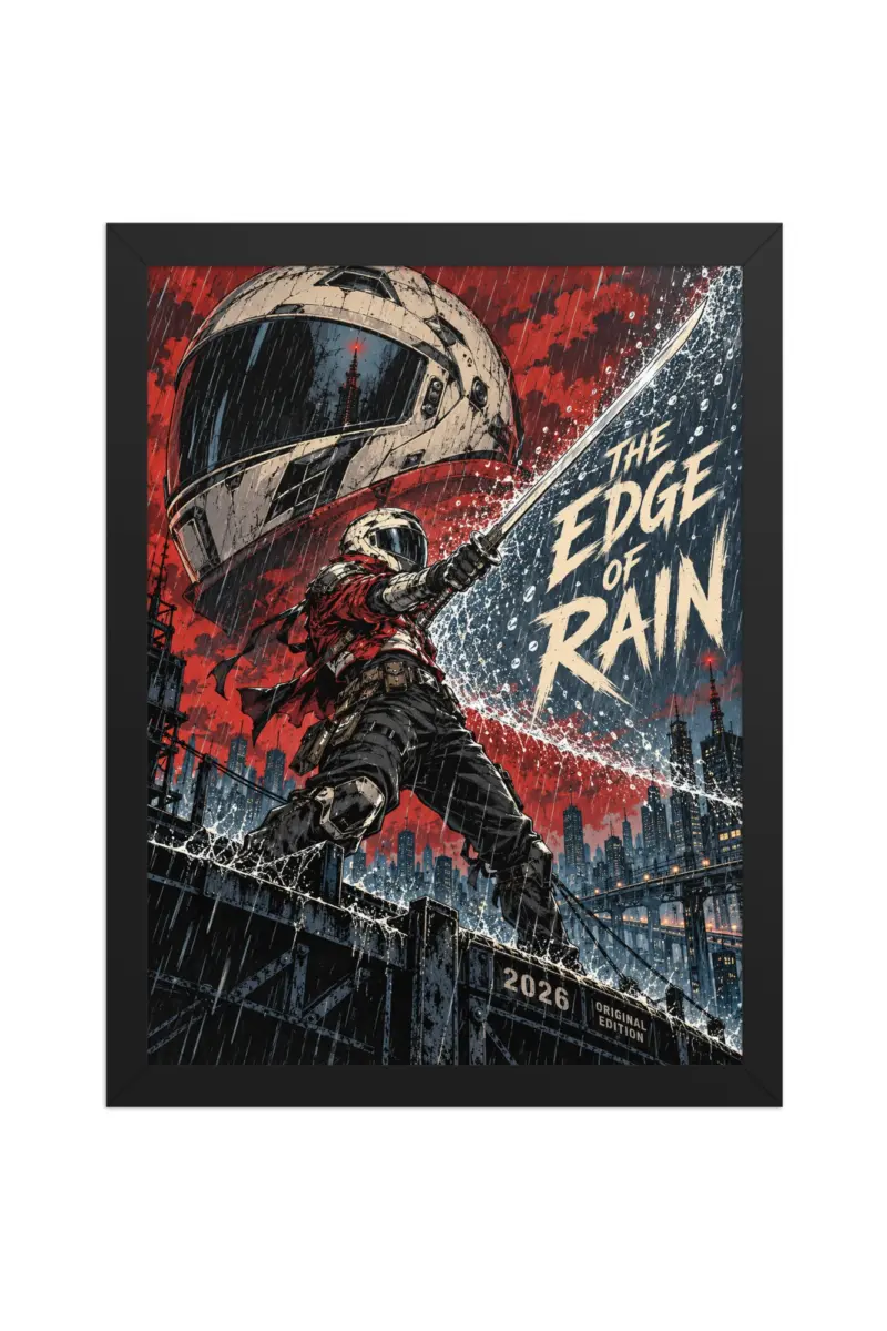 “The Edge of Rain” Premium Wooden Framed Poster