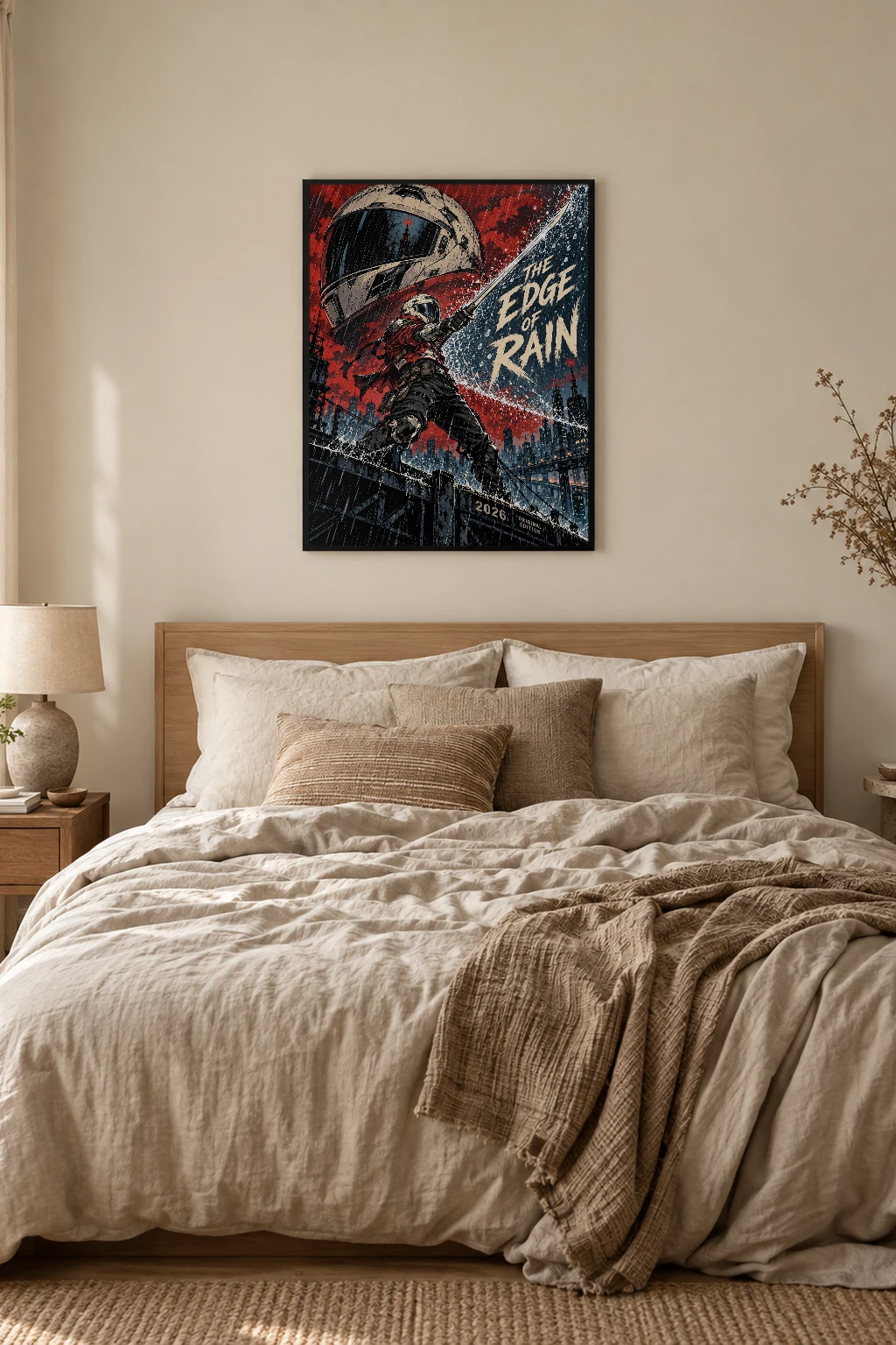 "The Edge of Rain" Premium Wooden Framed Poster