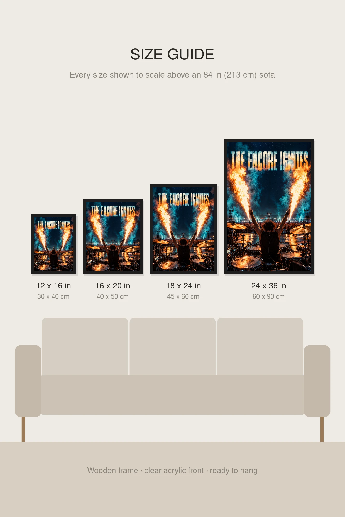 "The Encore Ignites" Premium Wooden Framed Poster