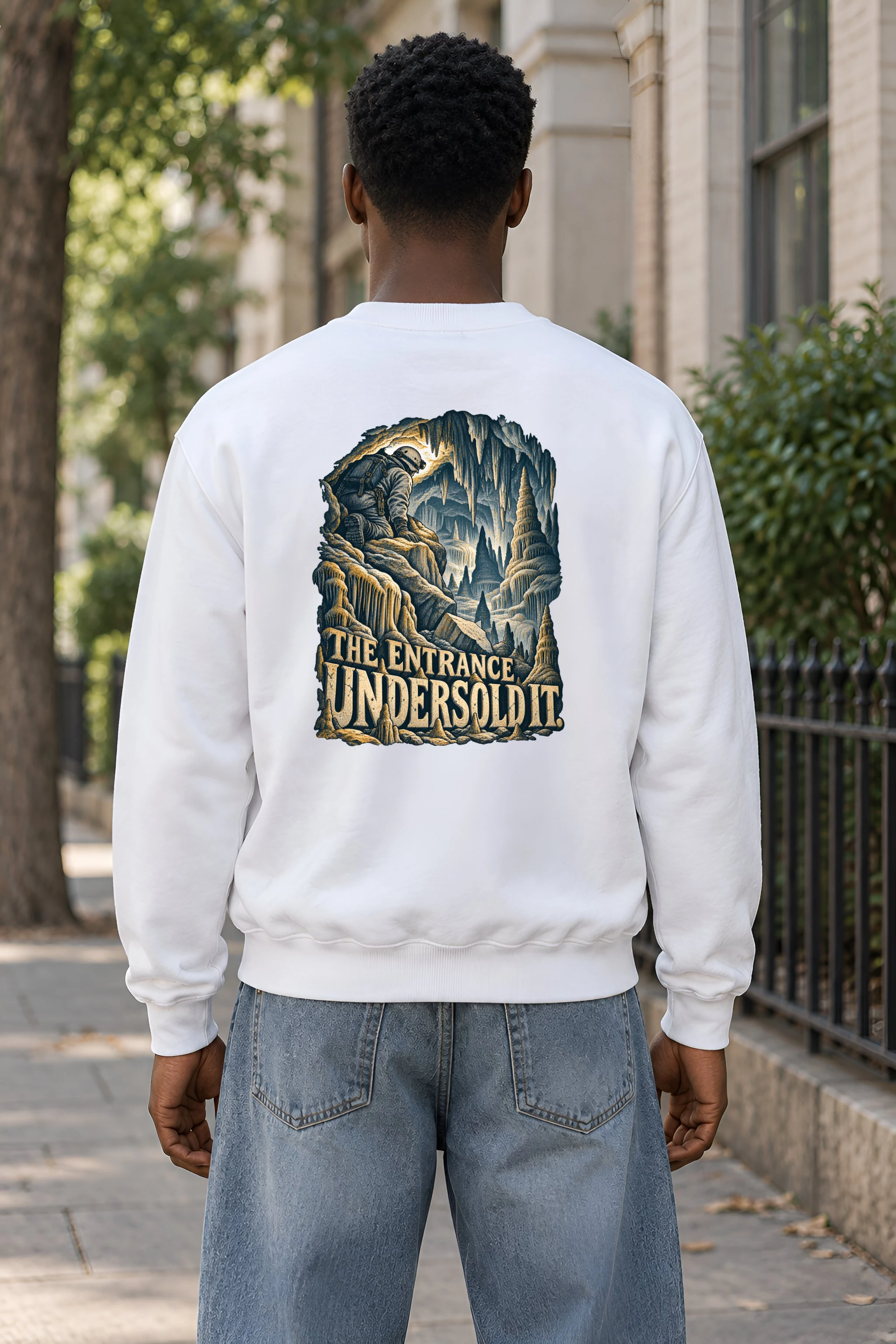 "The Entrance Undersold It" Heavy Blend Unisex Crewneck Sweatshirt