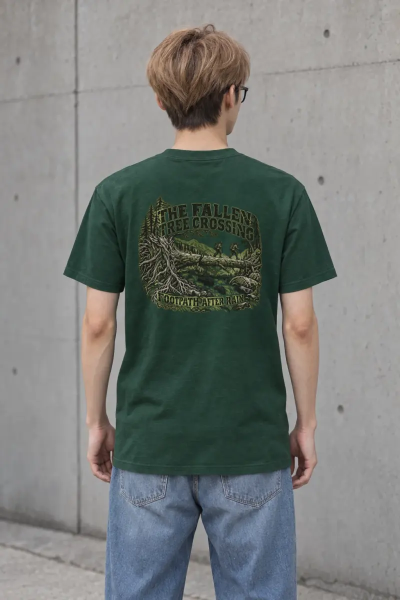 "THE FALLEN TREE CROSSING" Heavyweight Unisex Crewneck T-shirt