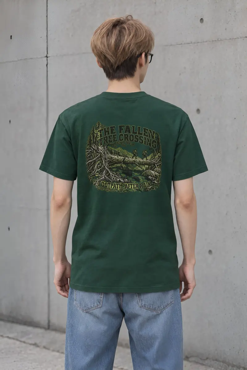 "THE FALLEN TREE CROSSING" Heavyweight Unisex Crewneck T-shirt