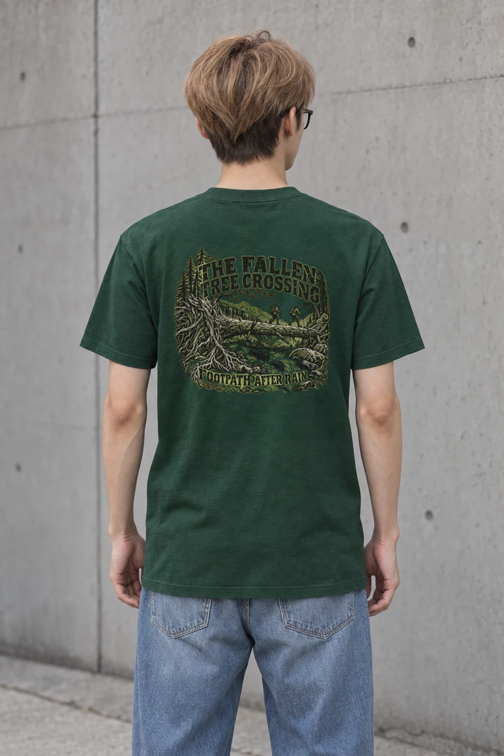 "THE FALLEN TREE CROSSING" Heavyweight Unisex Crewneck T-shirt