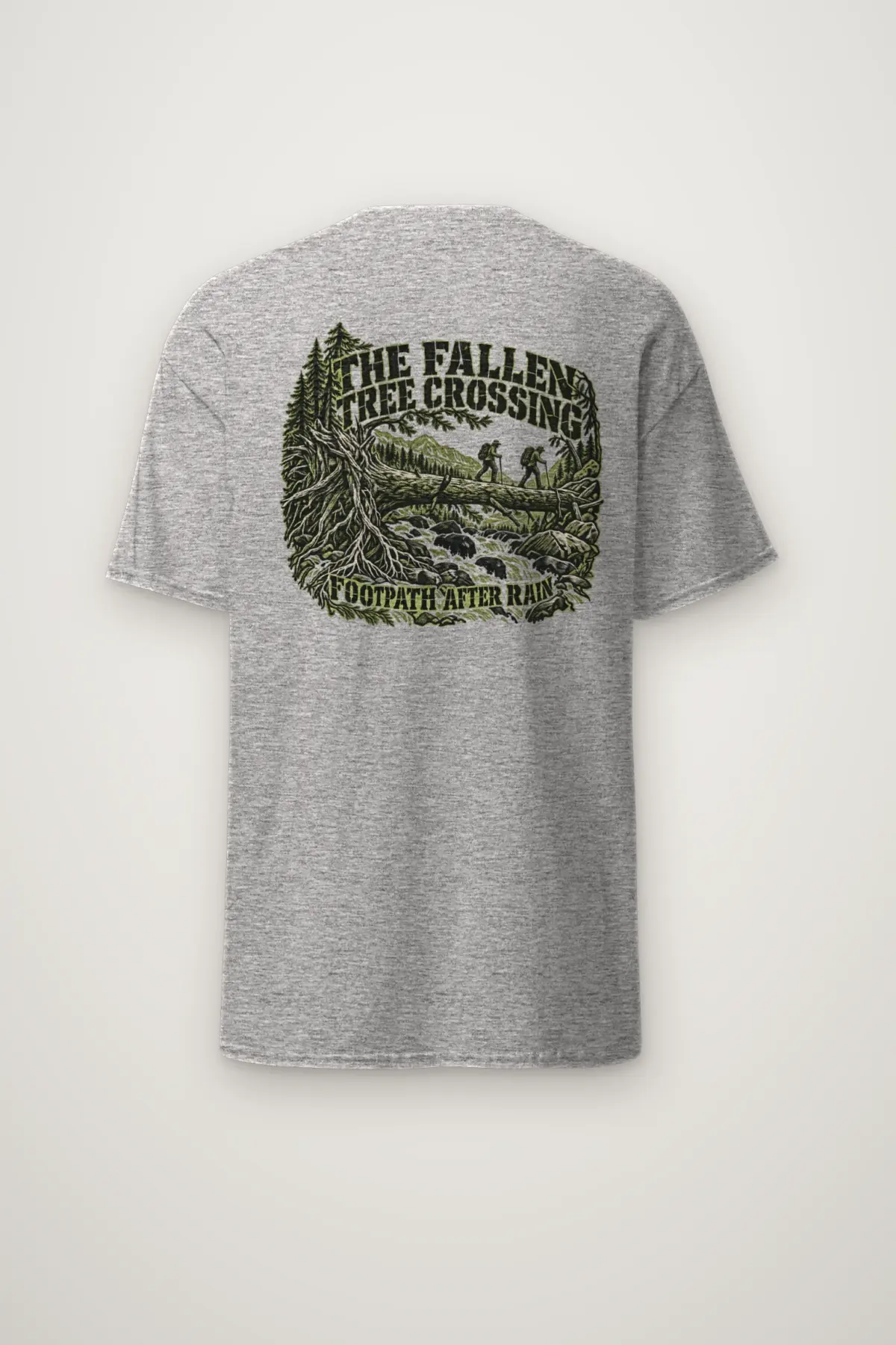 "THE FALLEN TREE CROSSING" Heavyweight Unisex Crewneck T-shirt