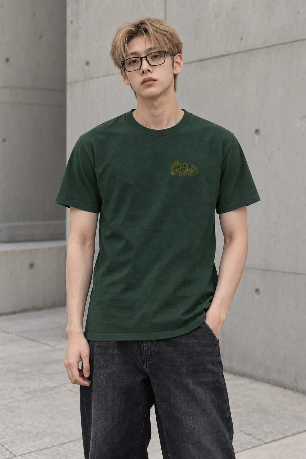 "THE FALLEN TREE CROSSING" Heavyweight Unisex Crewneck T-shirt