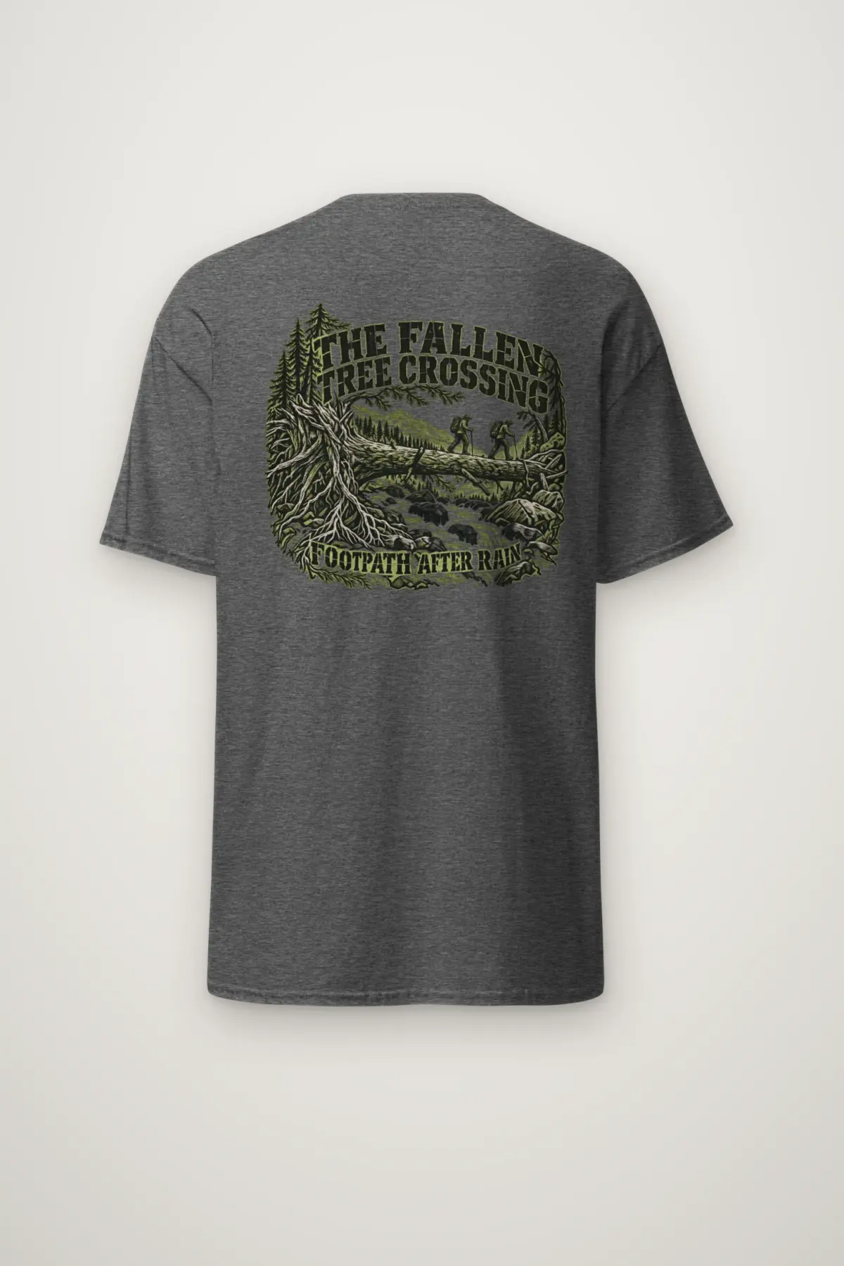 "THE FALLEN TREE CROSSING" Heavyweight Unisex Crewneck T-shirt