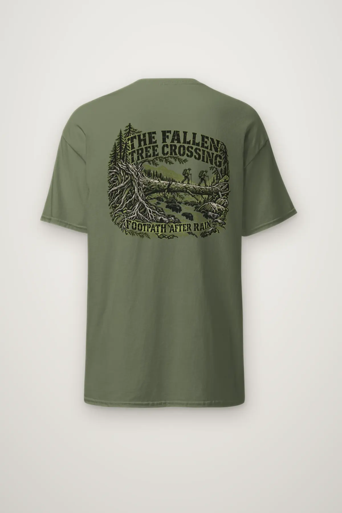 "THE FALLEN TREE CROSSING" Heavyweight Unisex Crewneck T-shirt
