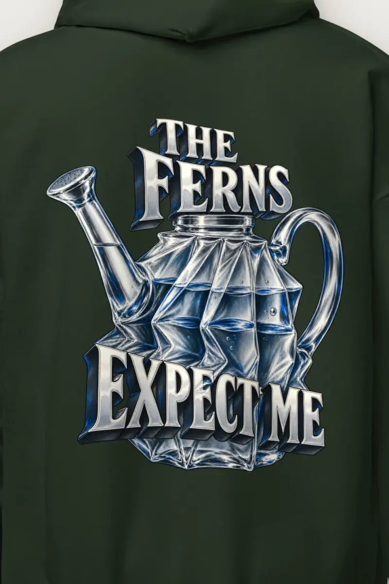 "The Ferns Expect Me" Heavy Blend Unisex Pullover Hoodie - the graphic up close