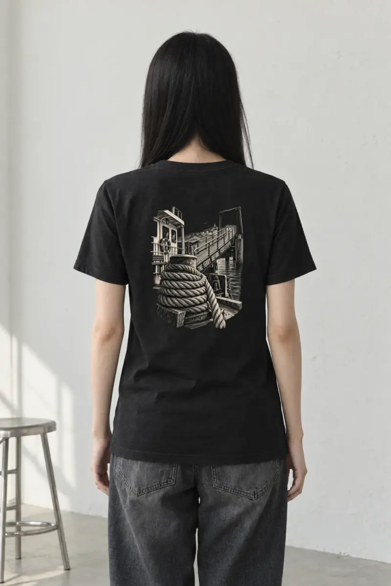 "The Ferry Before Footsteps" Heavyweight Unisex Crewneck T-shirt