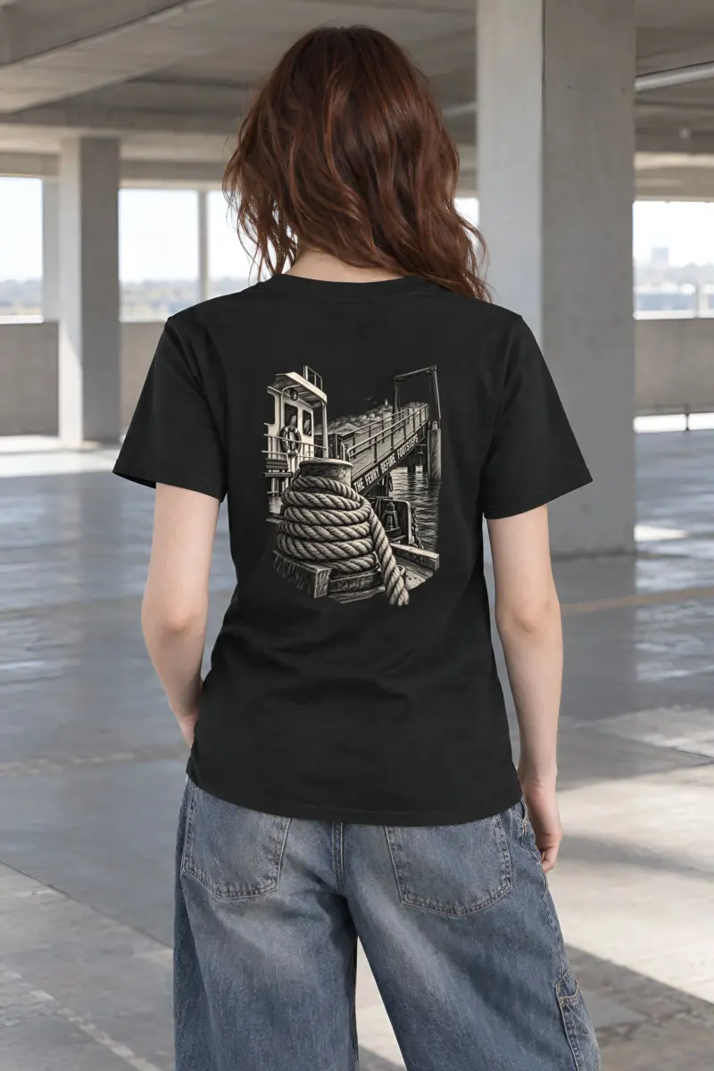 "The Ferry Before Footsteps" Heavyweight Unisex Crewneck T-shirt