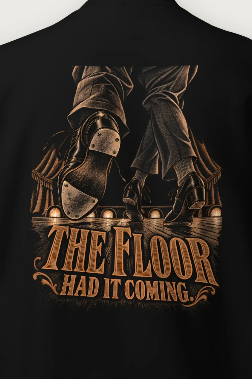 "The Floor Had It Coming" Heavy Blend Unisex Crewneck Sweatshirt - the graphic up close