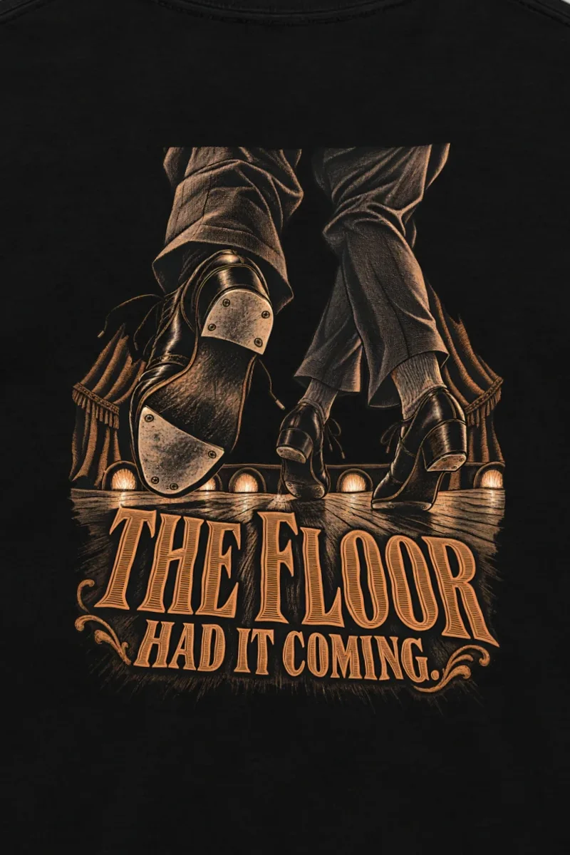 "The Floor Had It Coming" Unisex Longsleeve T-shirt - the graphic up close