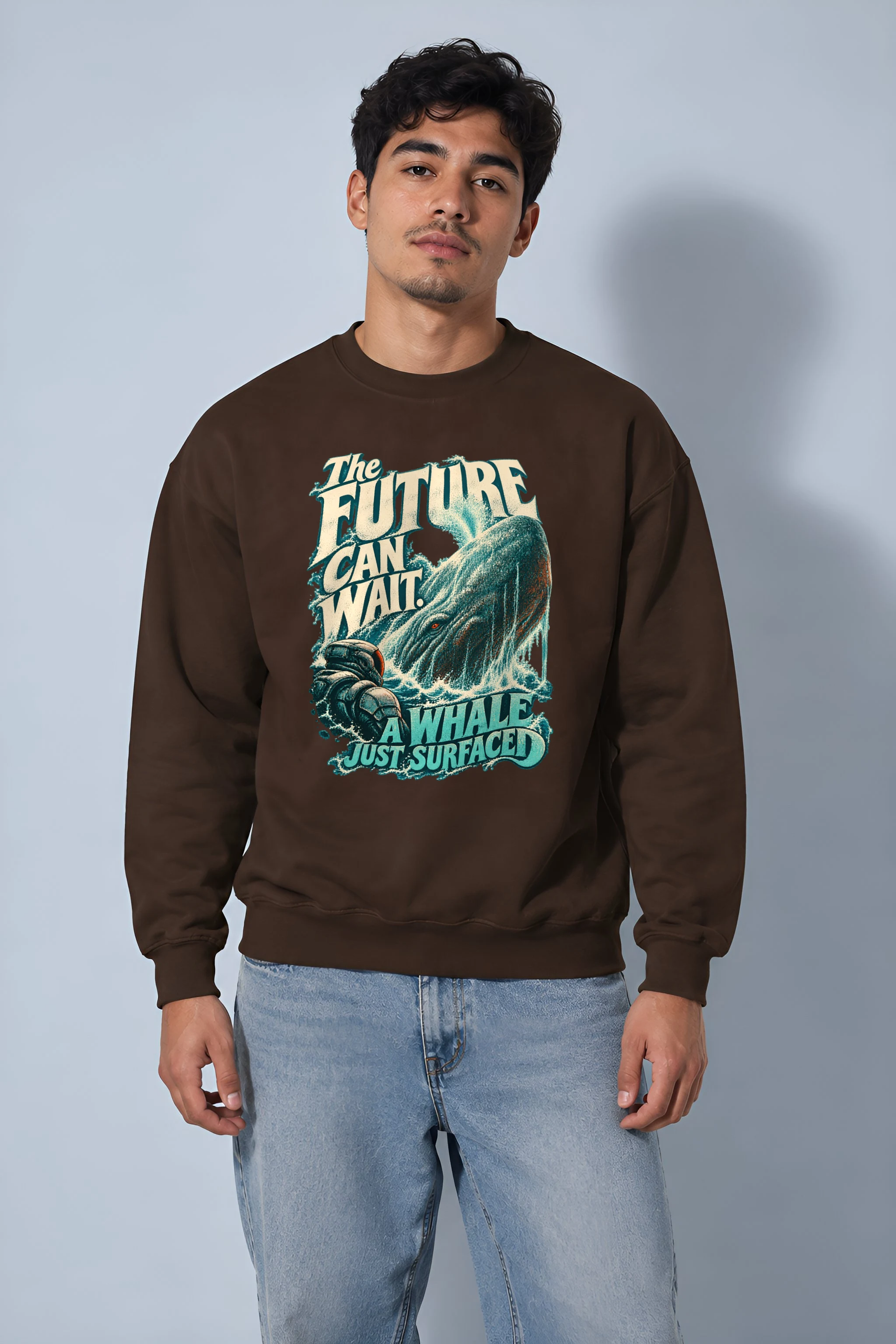 "The Future Can Wait" Heavy Blend Unisex Crewneck Sweatshirt