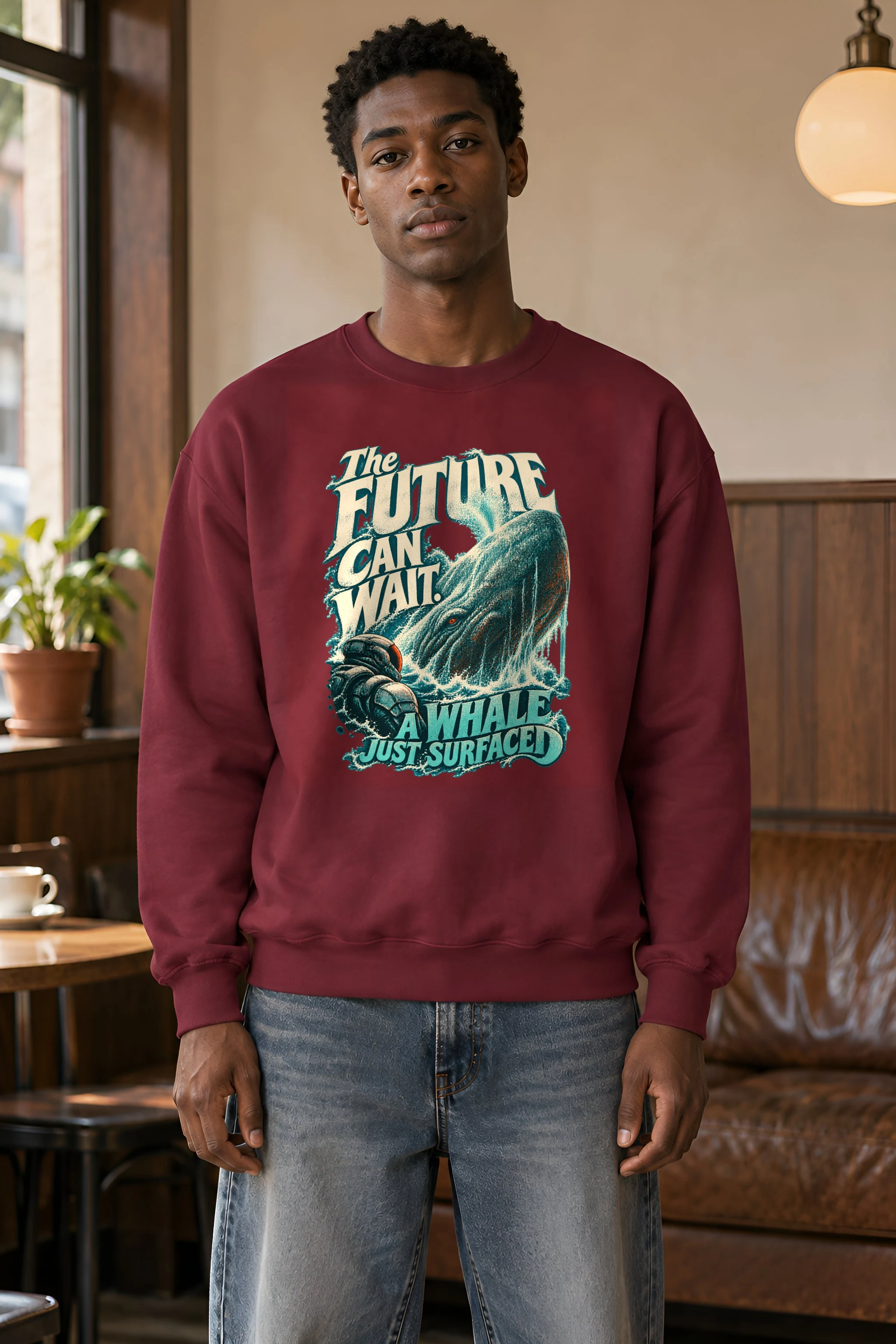 "The Future Can Wait" Heavy Blend Unisex Crewneck Sweatshirt