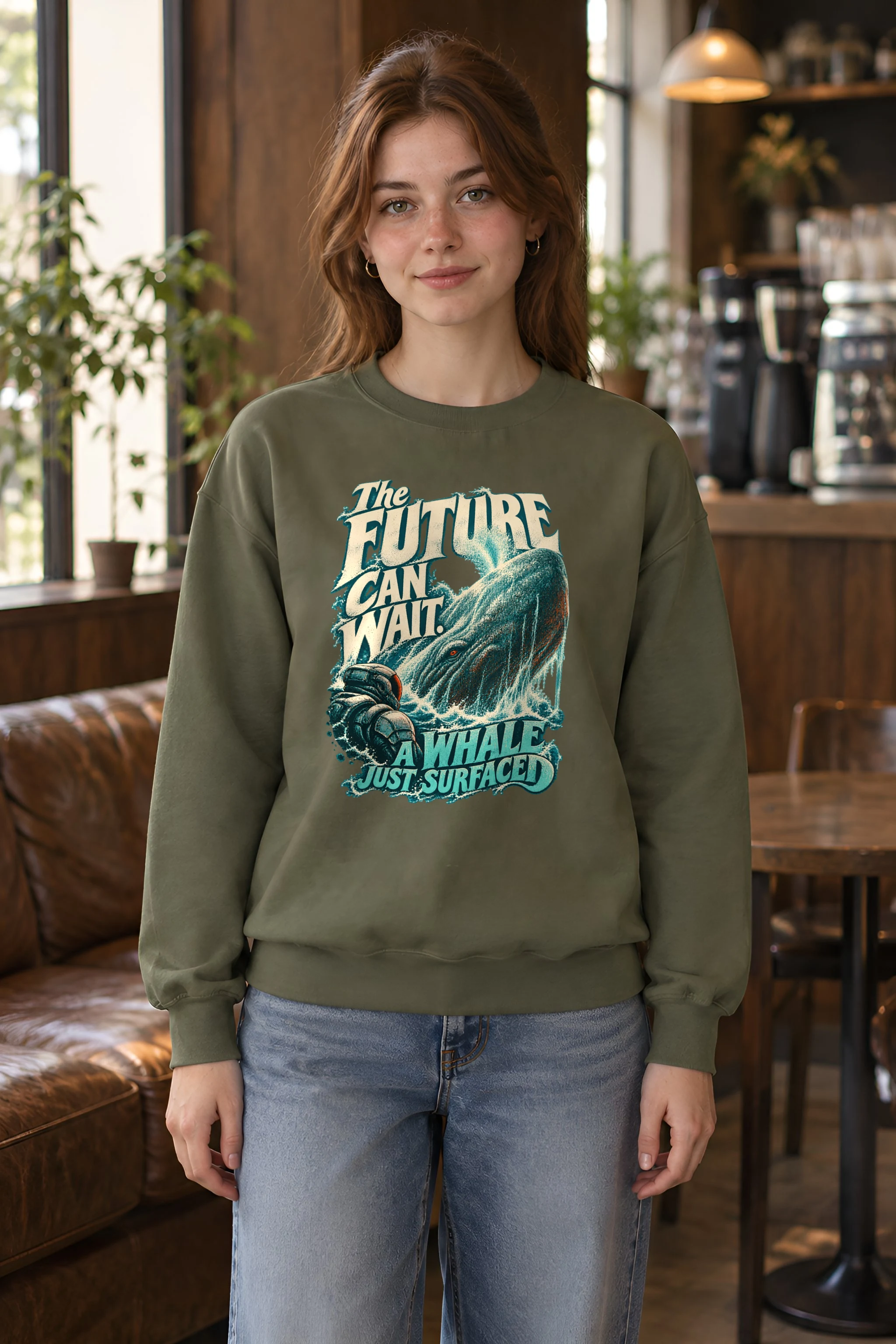 "The Future Can Wait" Heavy Blend Unisex Crewneck Sweatshirt