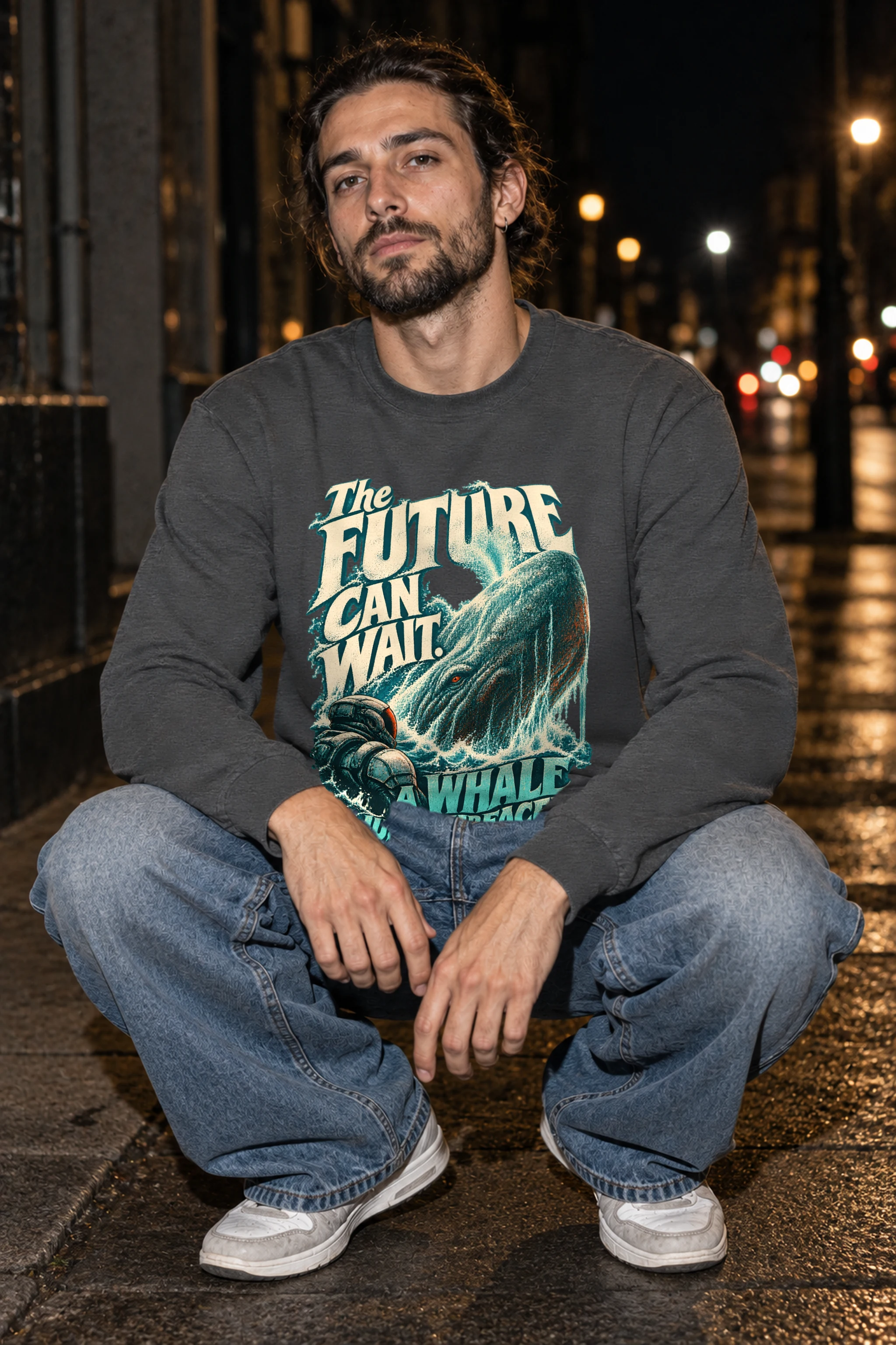 "The Future Can Wait" Unisex Longsleeve T-shirt