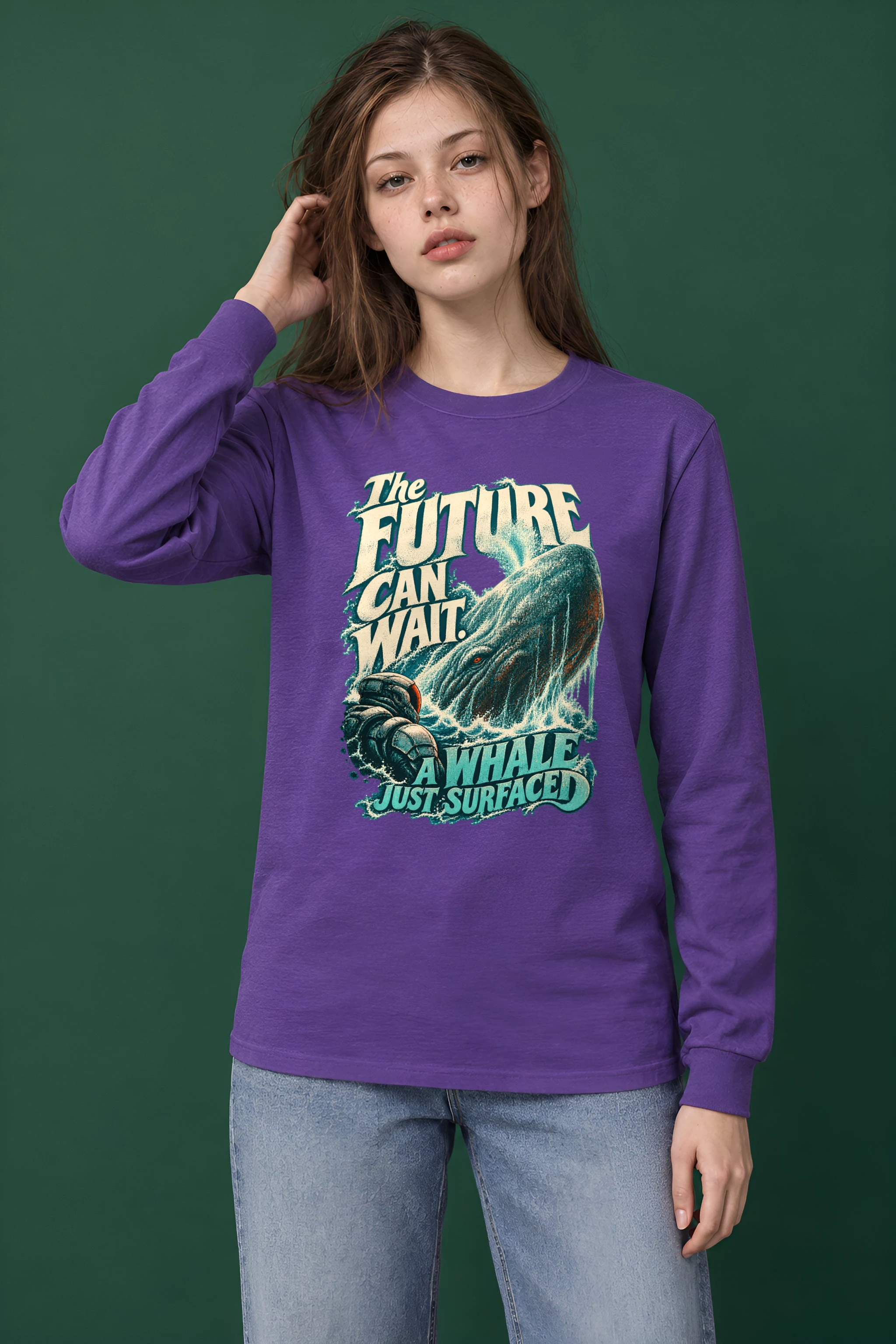 "The Future Can Wait" Unisex Longsleeve T-shirt