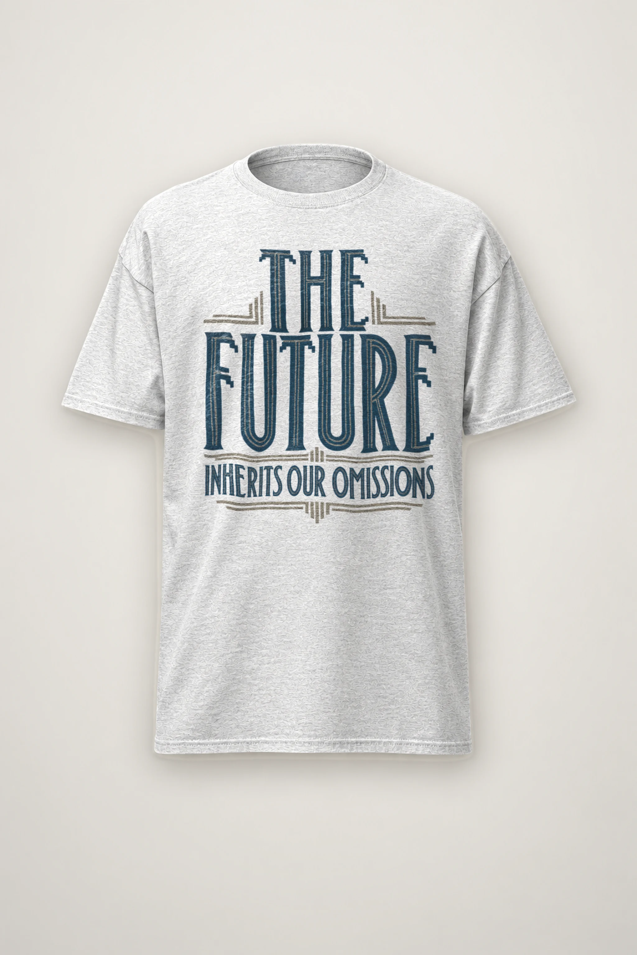"The Future Inherits Our Omissions" Heavyweight Unisex Crewneck T-shirt