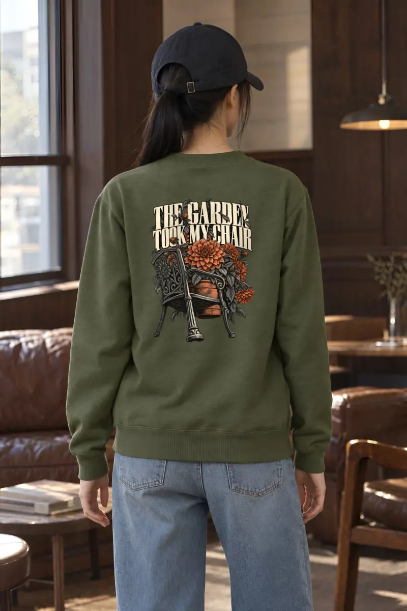 “The Garden Took My Chair” Heavy Blend Unisex Crewneck Sweatshirt