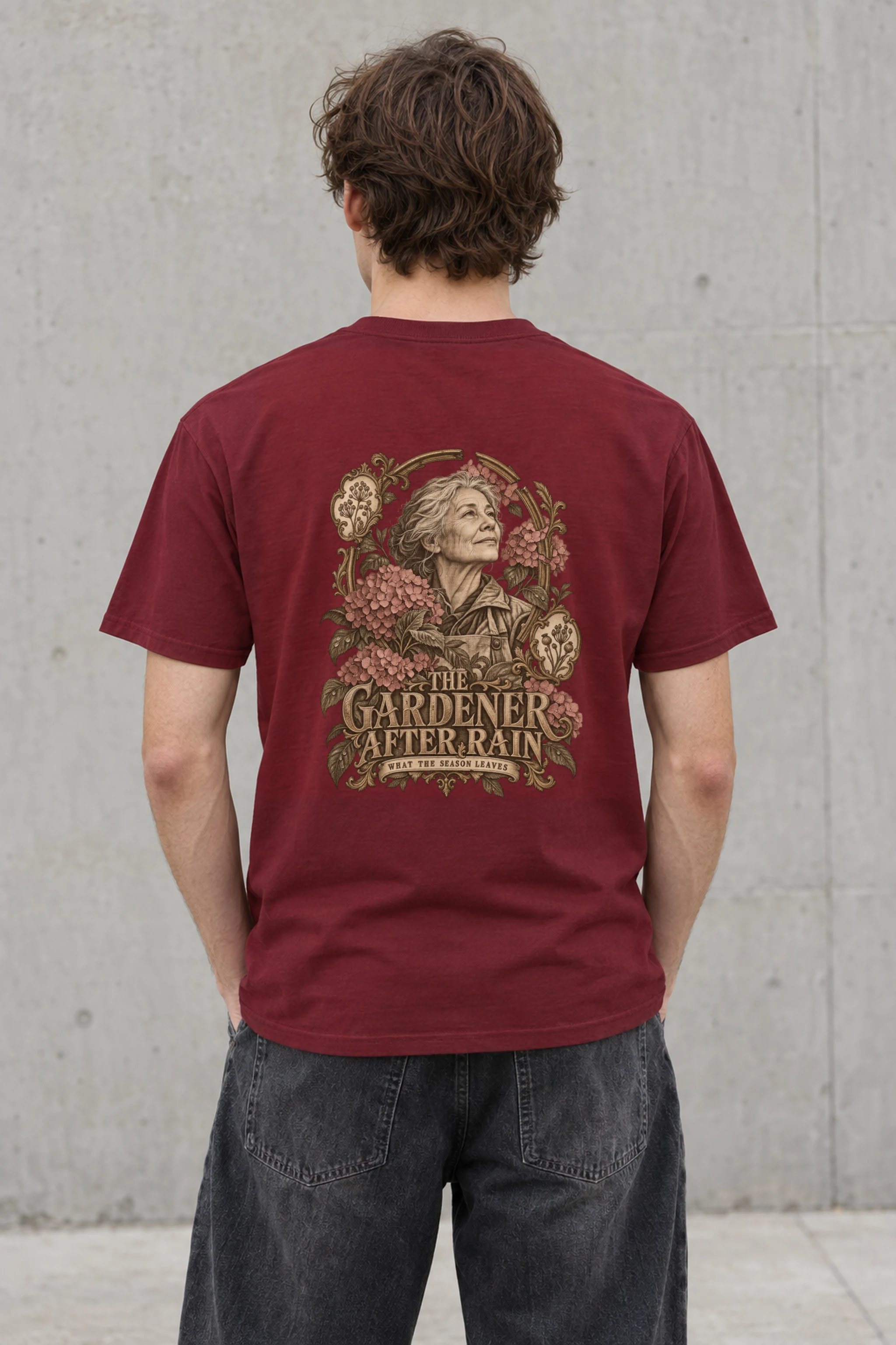 "THE GARDENER AFTER RAIN" Heavyweight Unisex Crewneck T-shirt