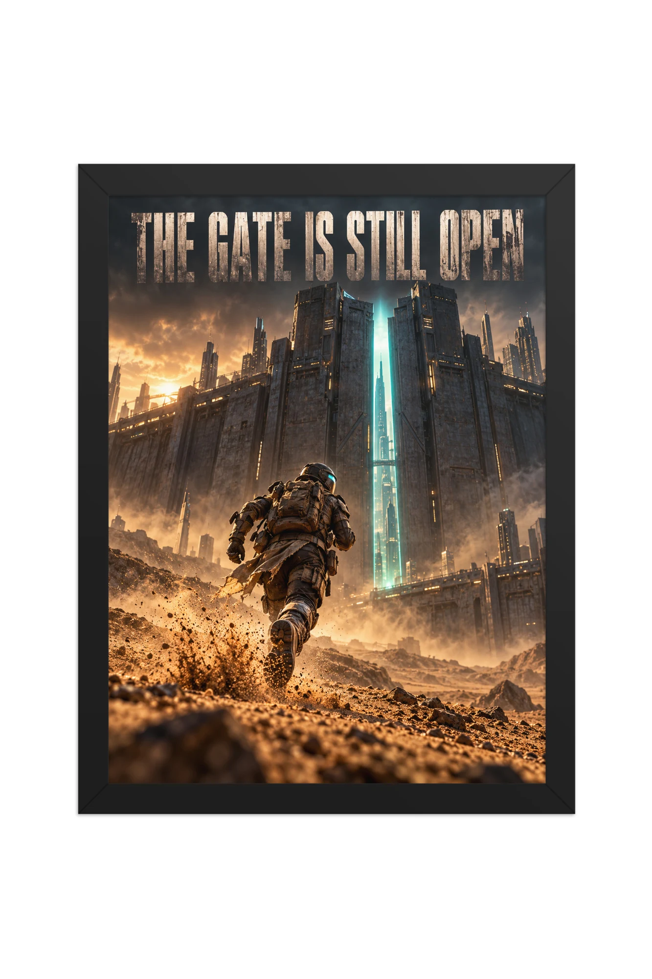 "The Gate Is Still Open" Premium Wooden Framed Poster