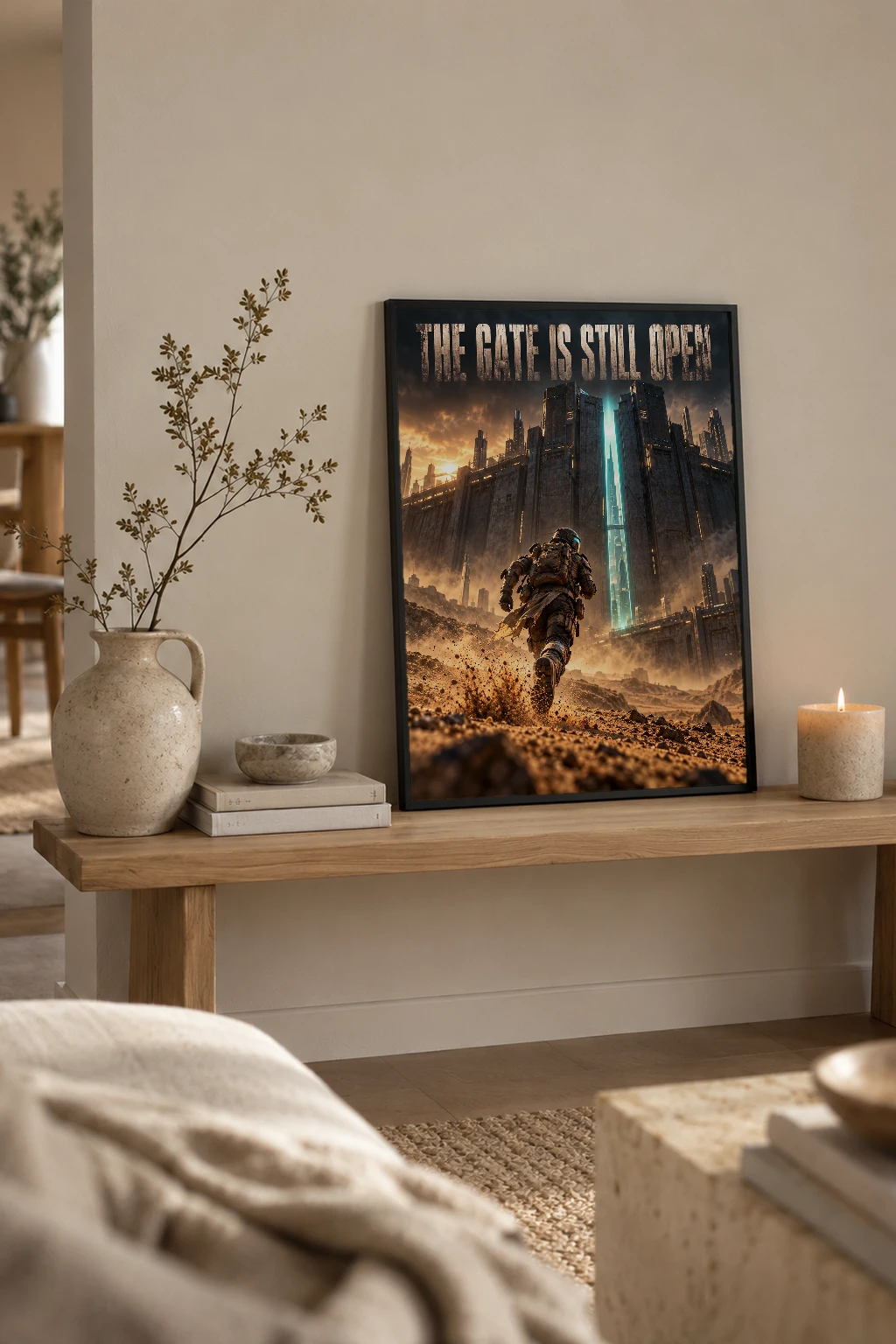 "The Gate Is Still Open" Premium Wooden Framed Poster