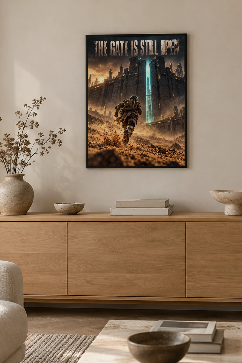 "The Gate Is Still Open" Premium Wooden Framed Poster