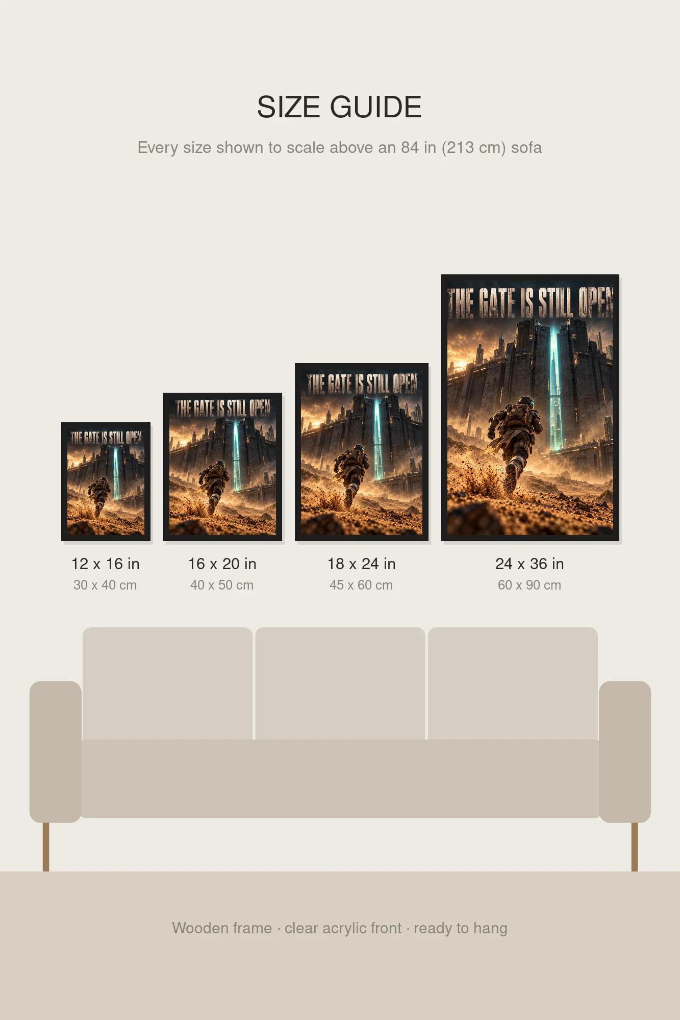 "The Gate Is Still Open" Premium Wooden Framed Poster