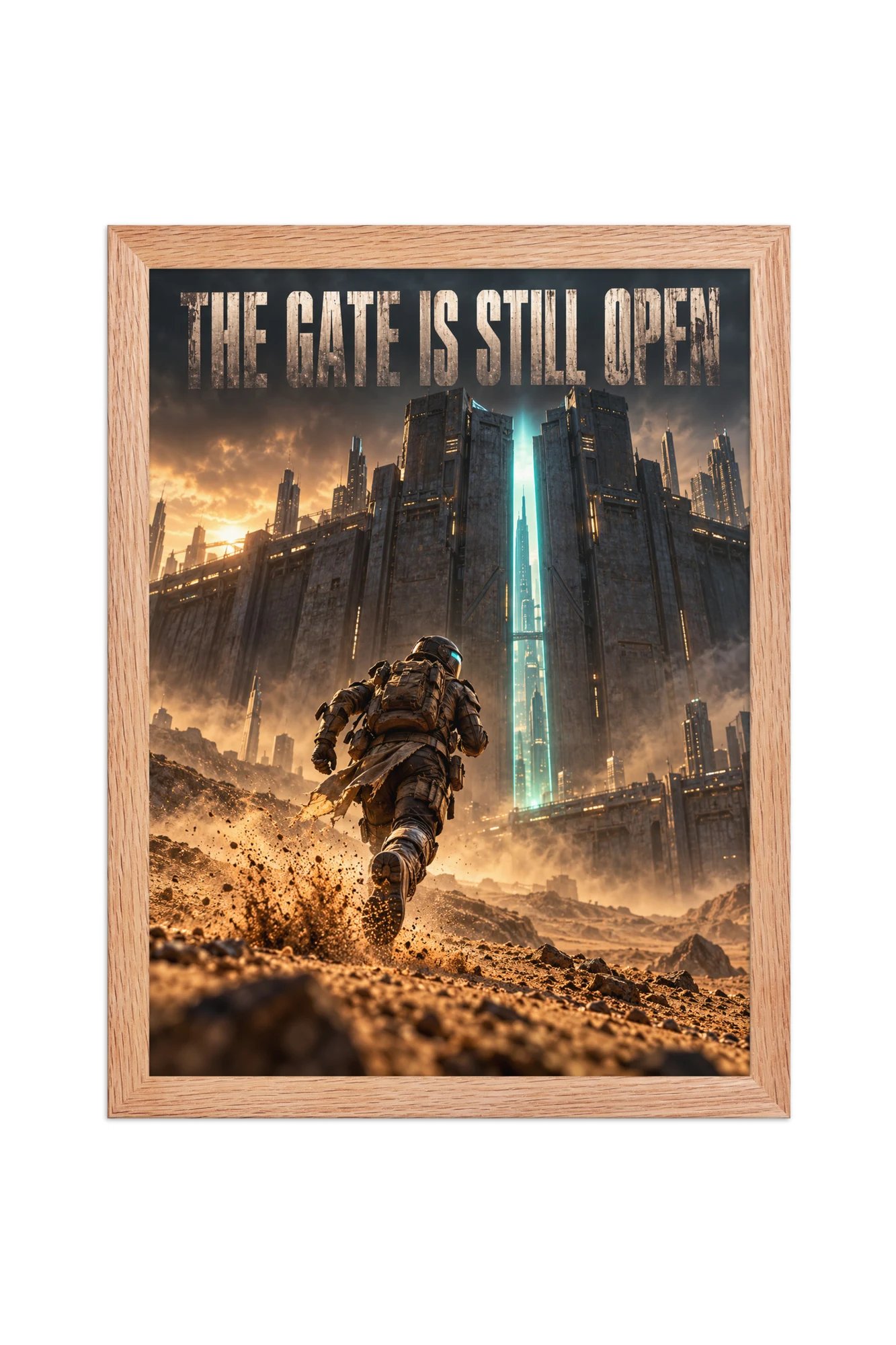 "The Gate Is Still Open" Premium Wooden Framed Poster