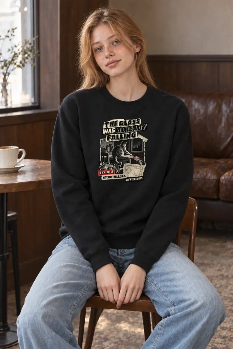 "The Glass Was Already Falling" Heavy Blend Unisex Crewneck Sweatshirt