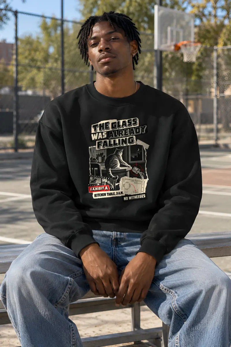 "The Glass Was Already Falling" Heavy Blend Unisex Crewneck Sweatshirt