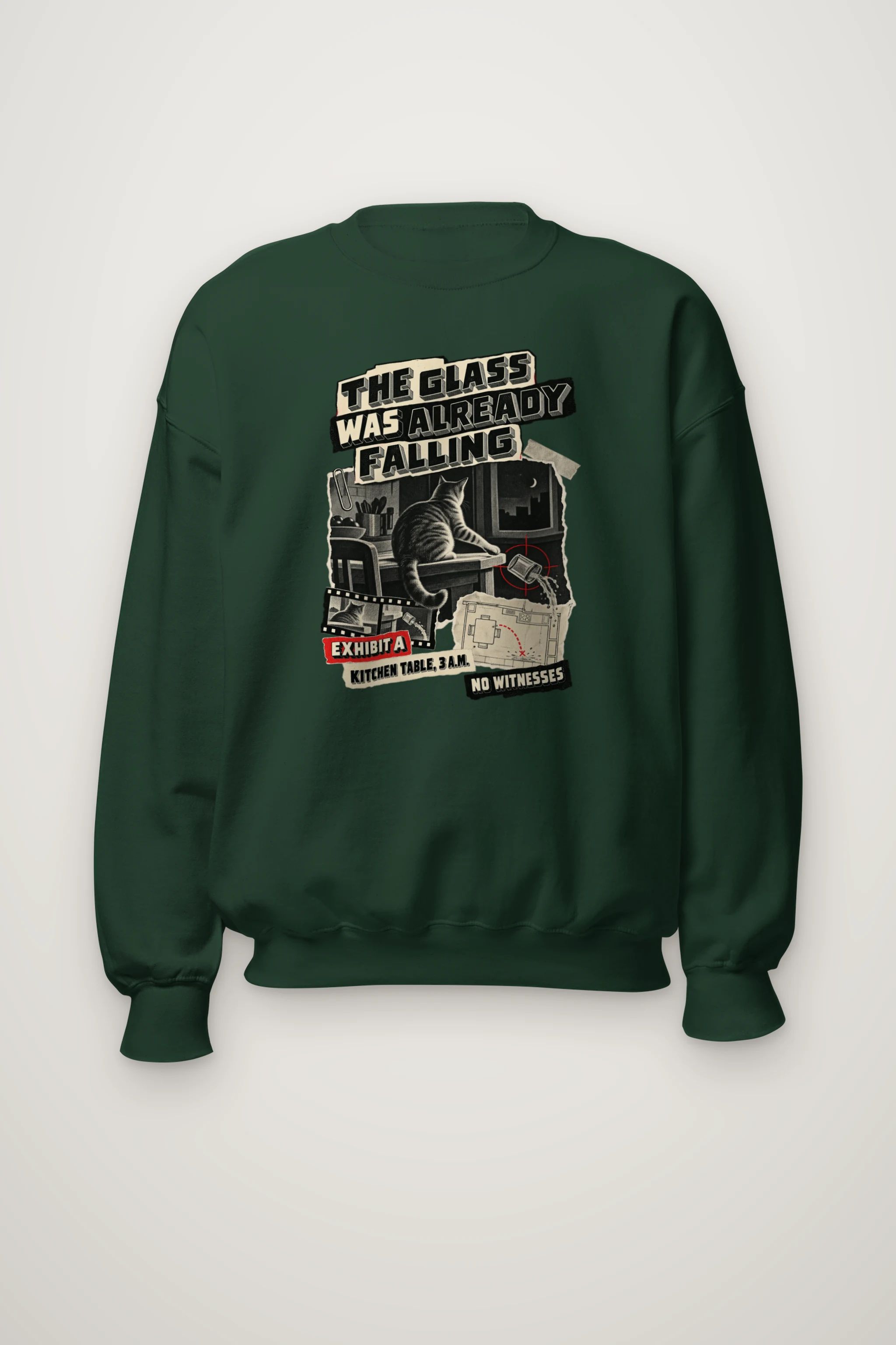"The Glass Was Already Falling" Heavy Blend Unisex Crewneck Sweatshirt