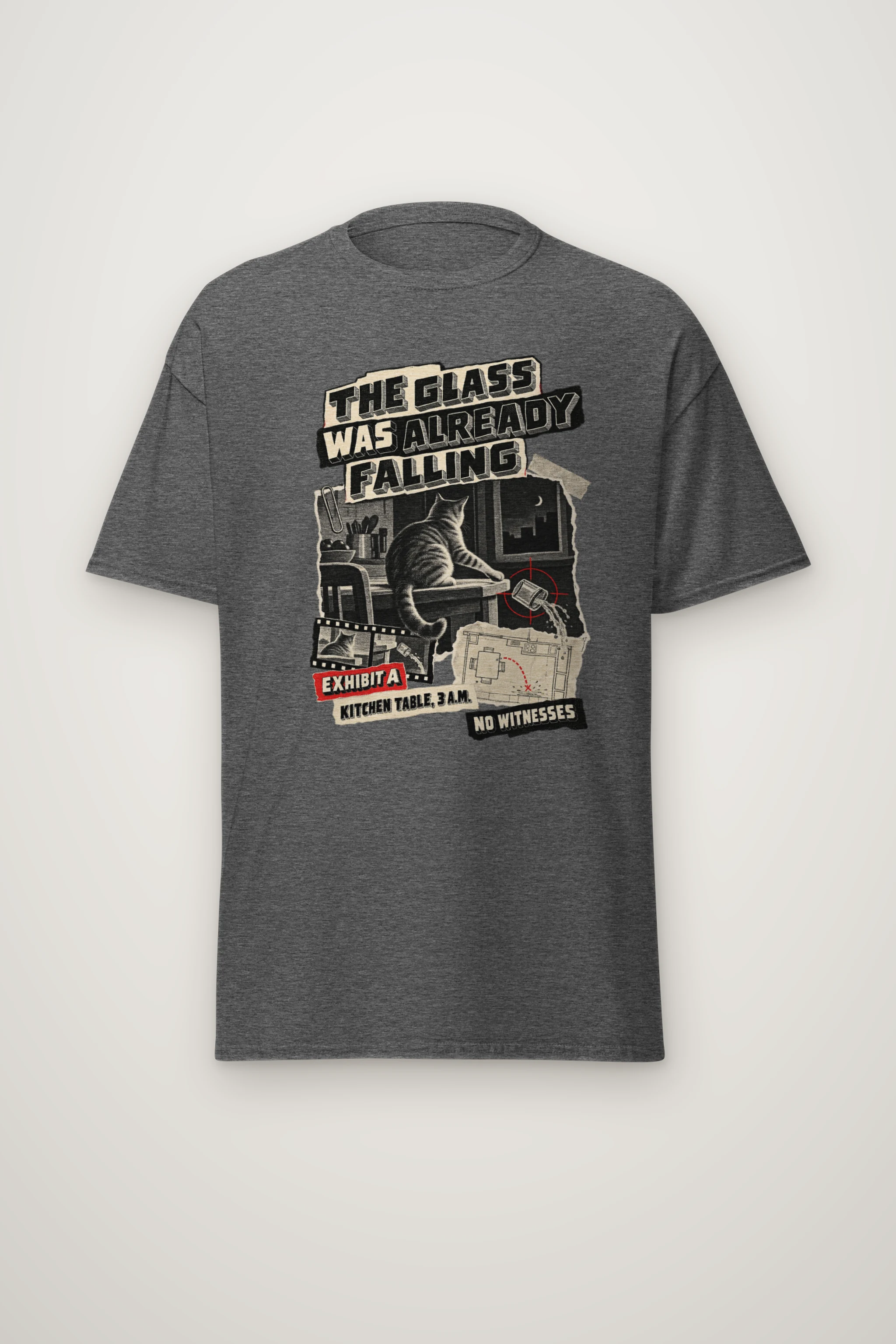 "The Glass Was Already Falling" Heavyweight Unisex Crewneck T-shirt