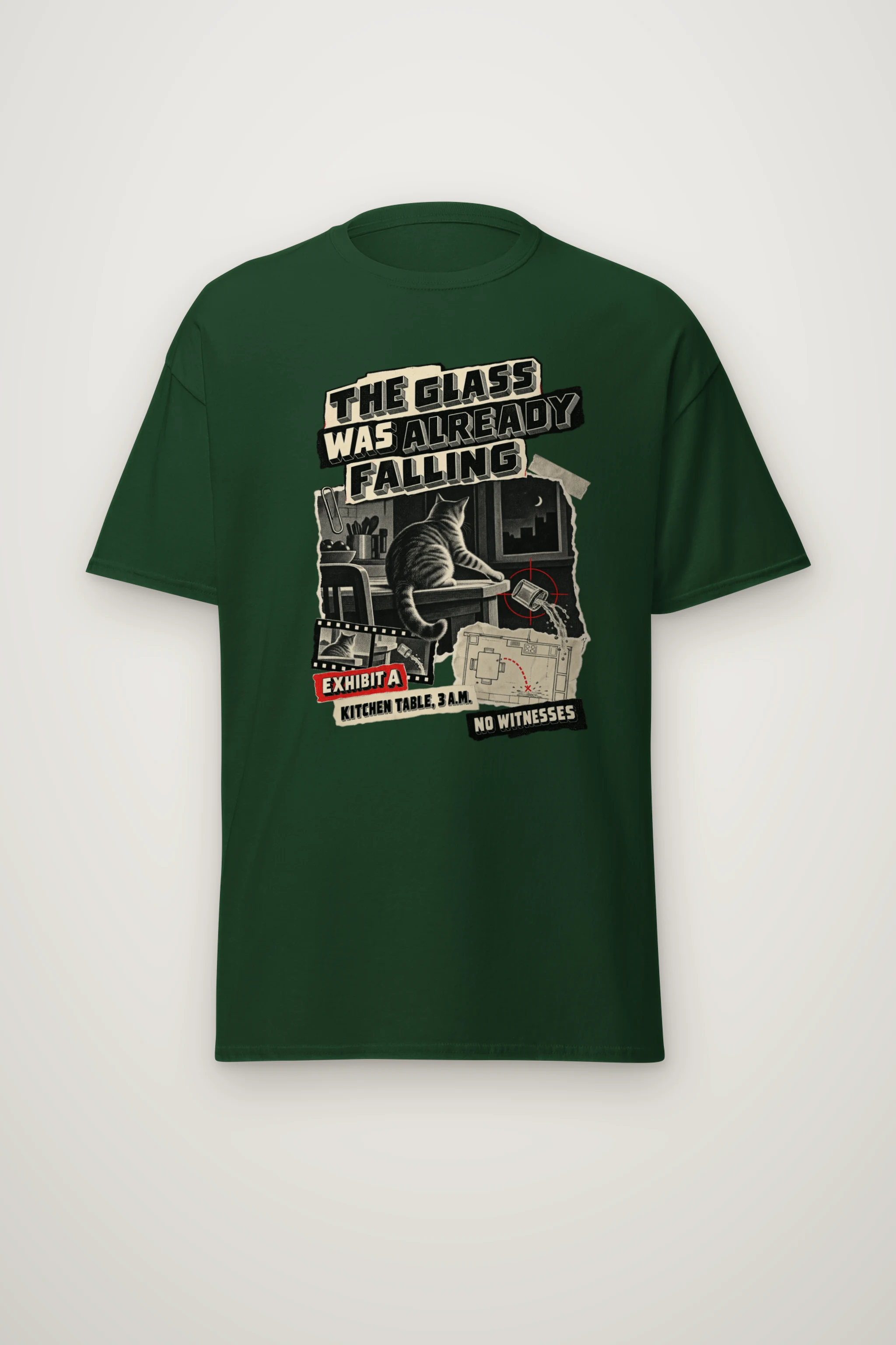 "The Glass Was Already Falling" Heavyweight Unisex Crewneck T-shirt