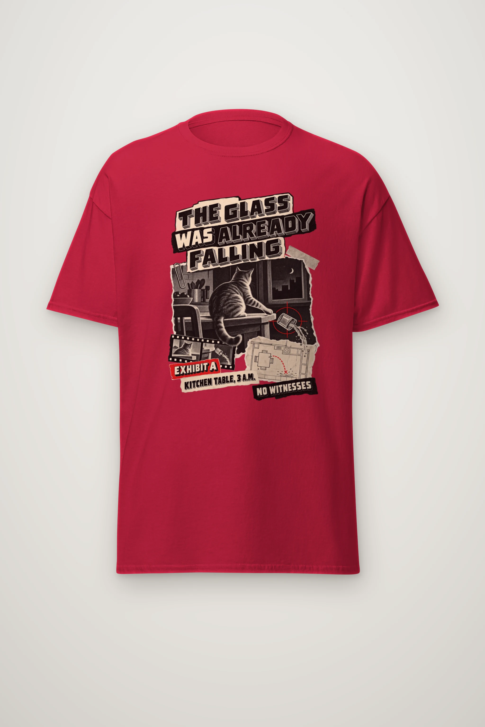"The Glass Was Already Falling" Heavyweight Unisex Crewneck T-shirt