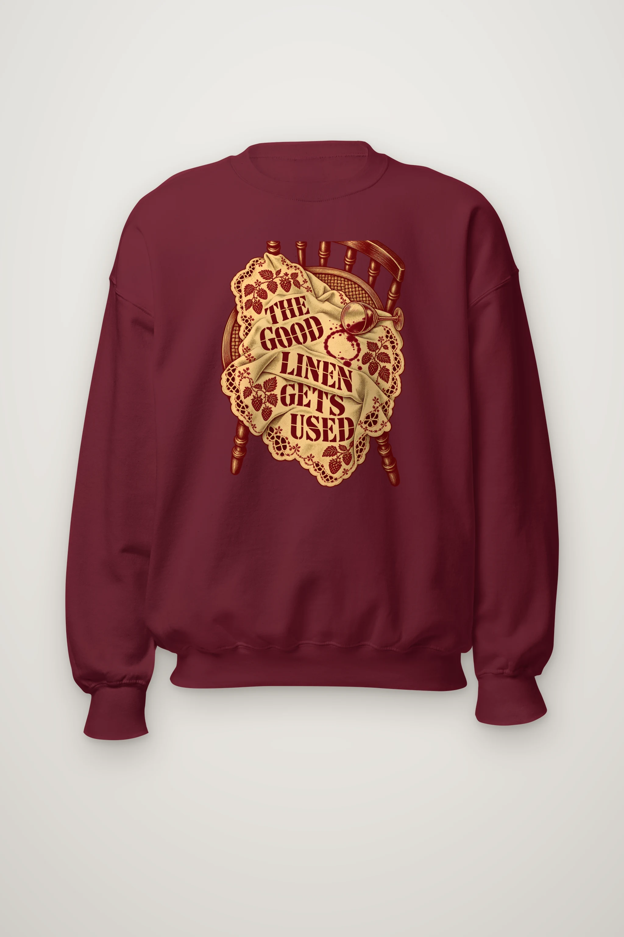 "The Good Linen Gets Used" Heavy Blend Unisex Crewneck Sweatshirt