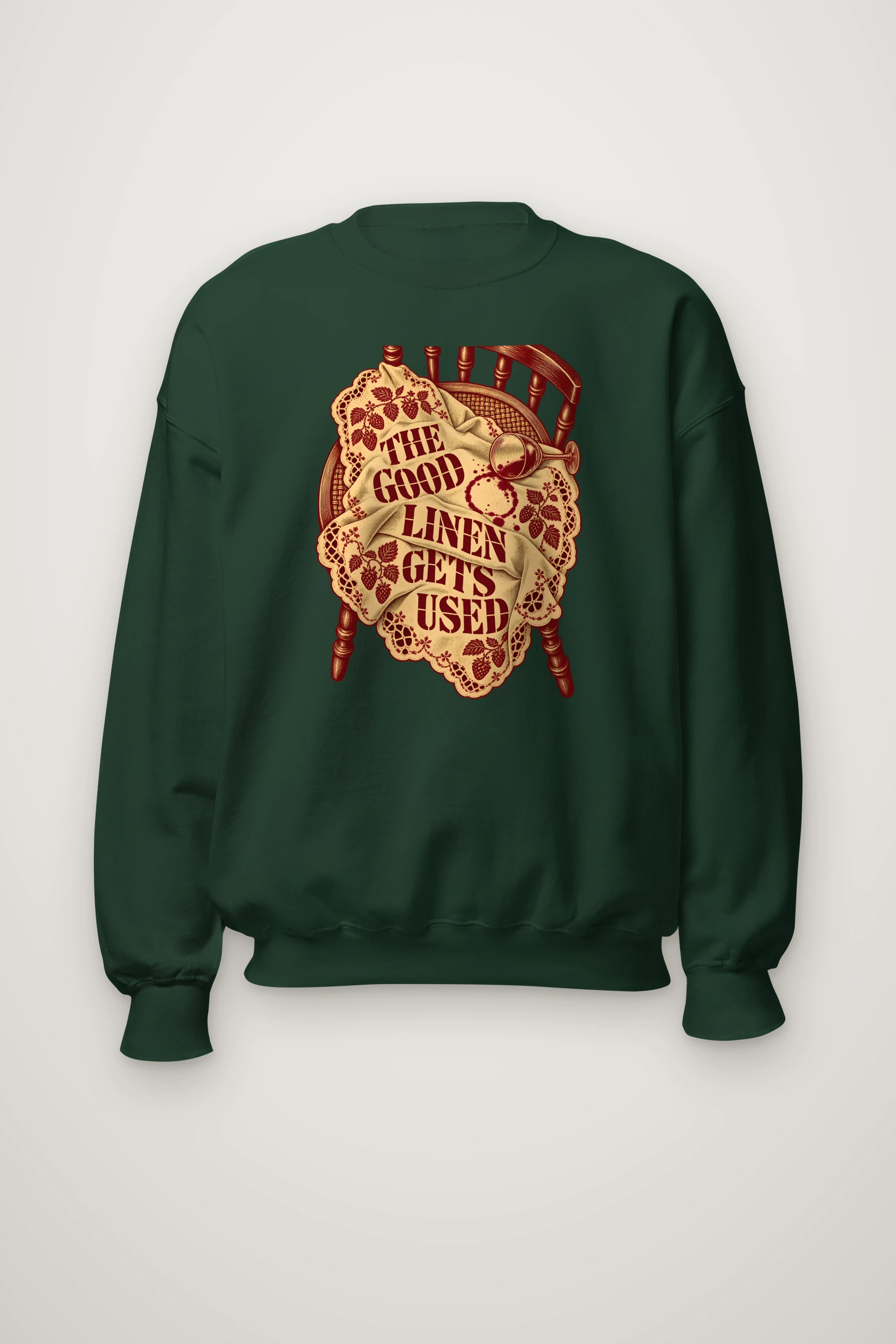 "The Good Linen Gets Used" Heavy Blend Unisex Crewneck Sweatshirt