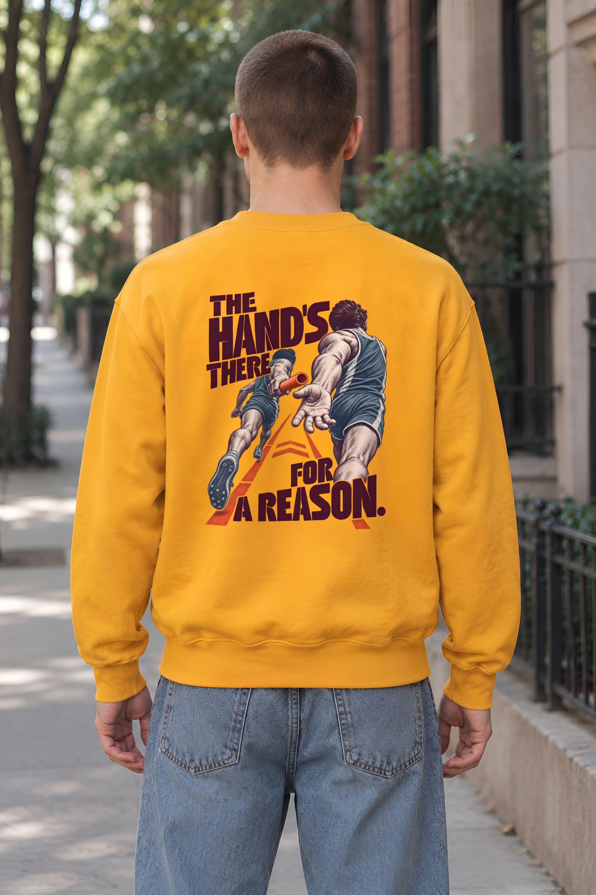 "The Hand's There For A Reason" Heavy Blend Unisex Crewneck Sweatshirt