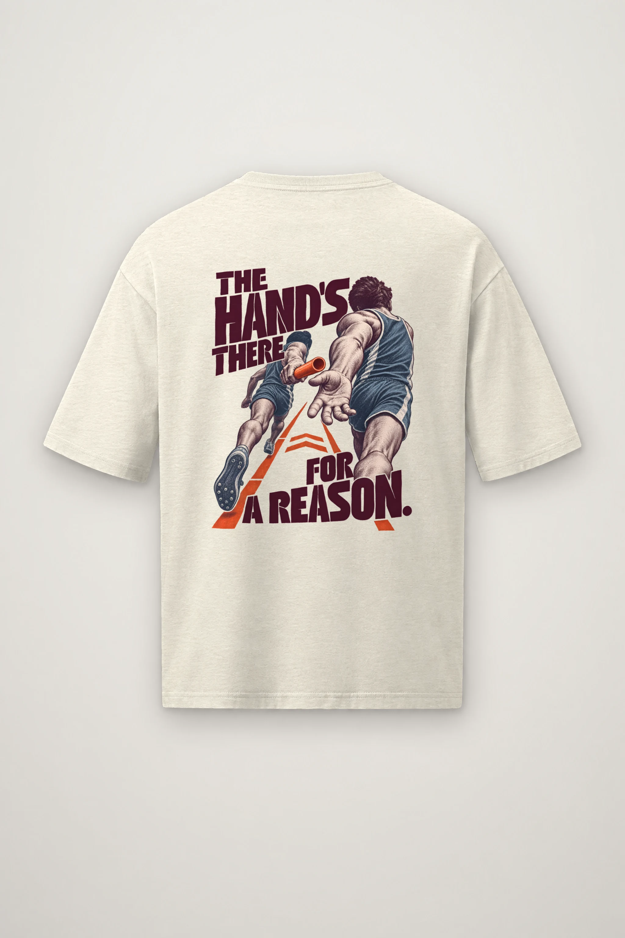 "The Hand's There For A Reason" Men's Oversized Heavyweight Crewneck T-Shirt