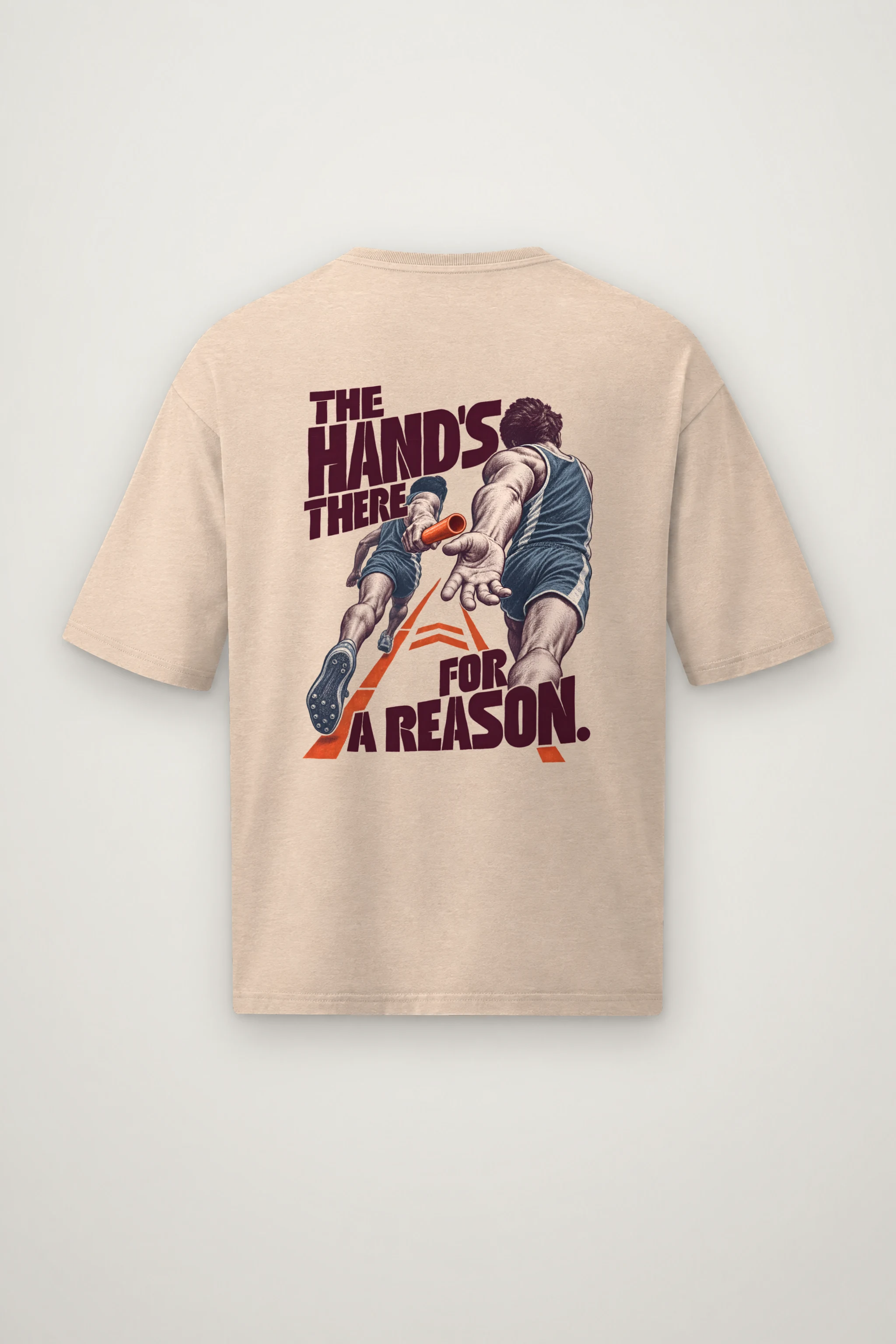 "The Hand's There For A Reason" Men's Oversized Heavyweight Crewneck T-Shirt