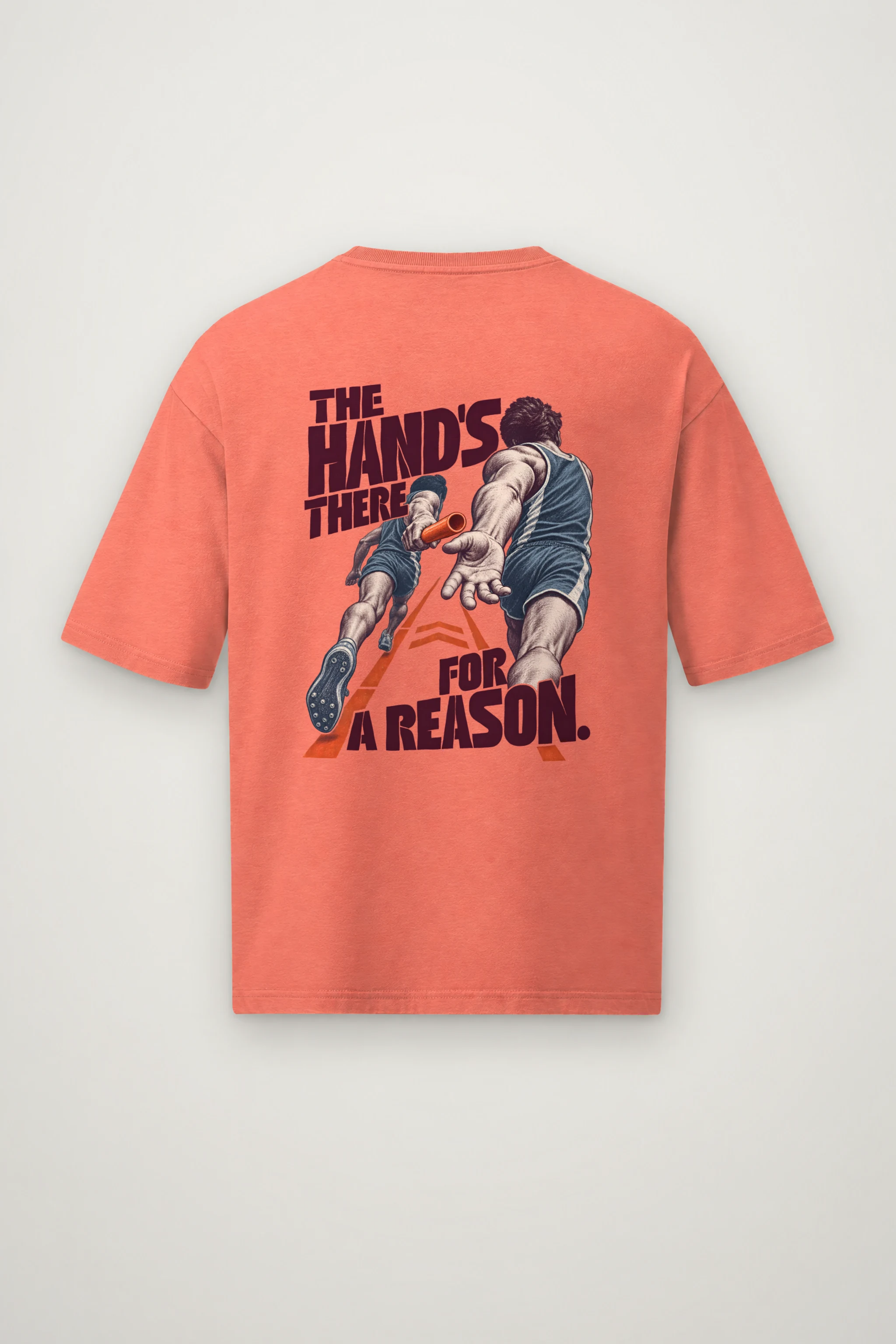 "The Hand's There For A Reason" Men's Oversized Heavyweight Crewneck T-Shirt