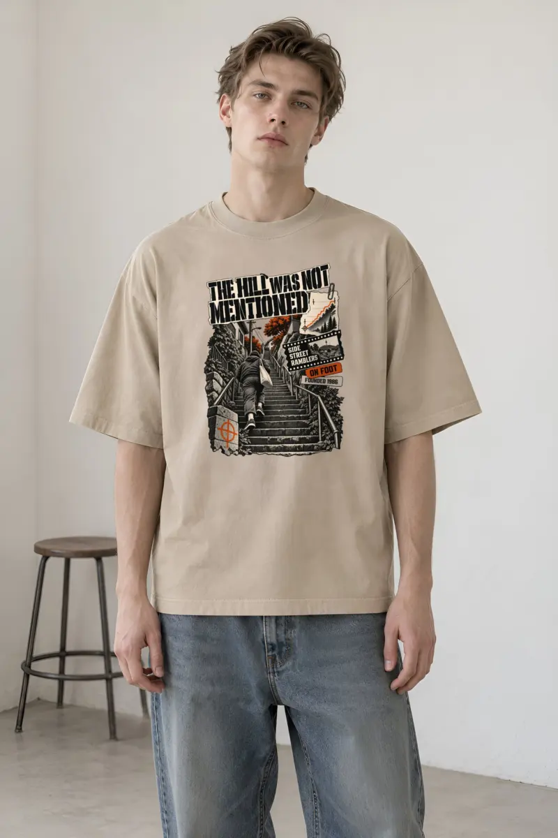 "The Hill Was Not Mentioned" Unisex Oversized Heavyweight Crewneck T-Shirt