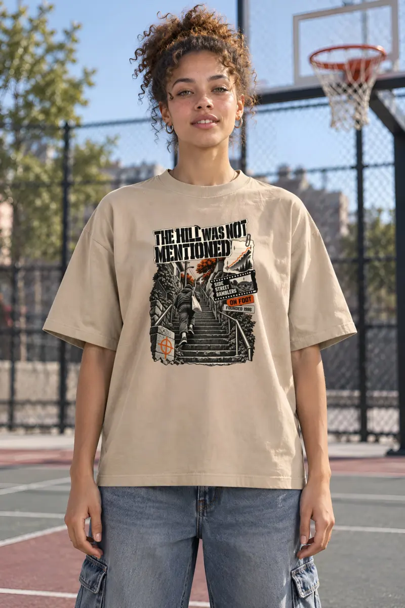 "The Hill Was Not Mentioned" Unisex Oversized Heavyweight Crewneck T-Shirt