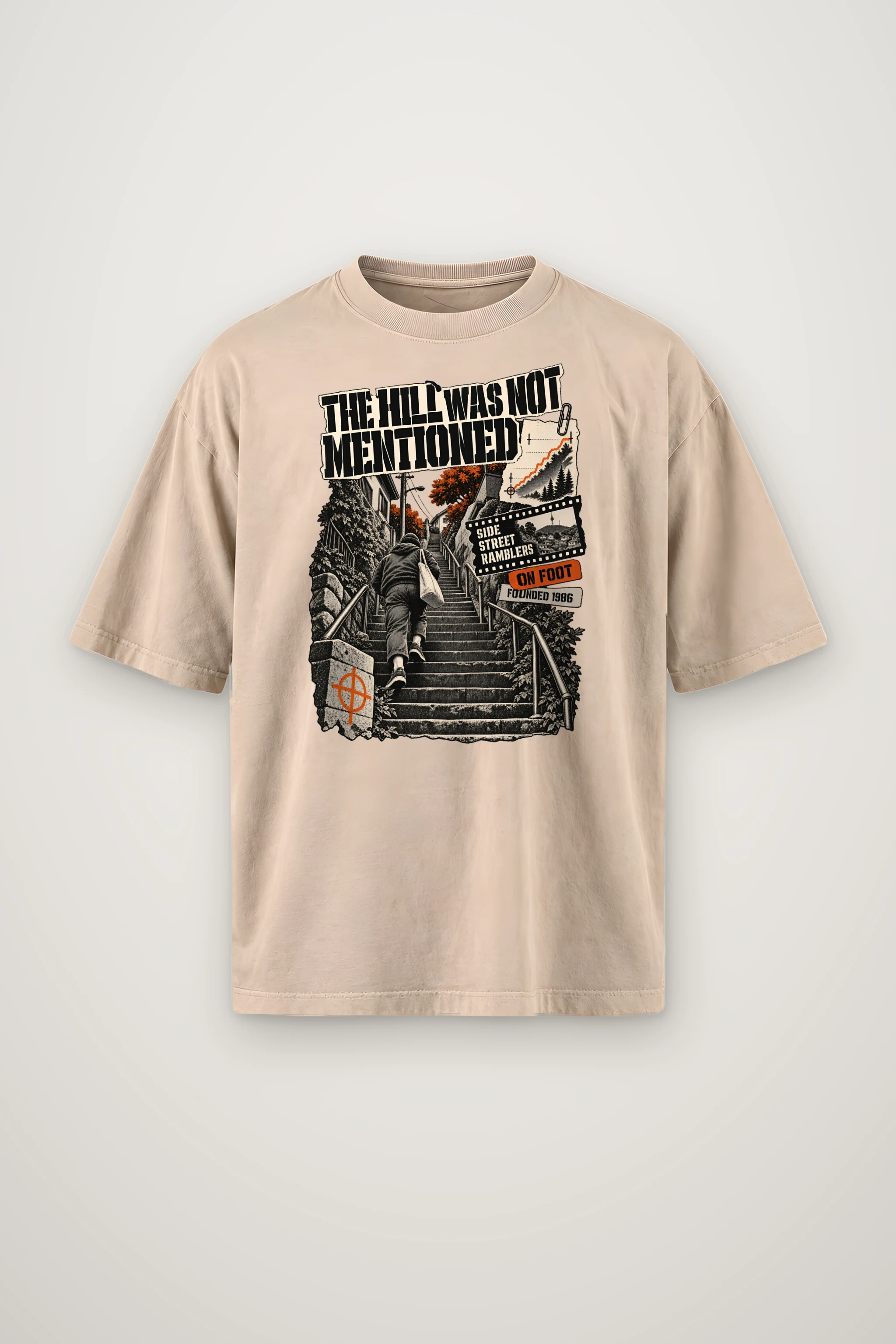 "The Hill Was Not Mentioned" Men's Oversized Heavyweight Crewneck T-Shirt