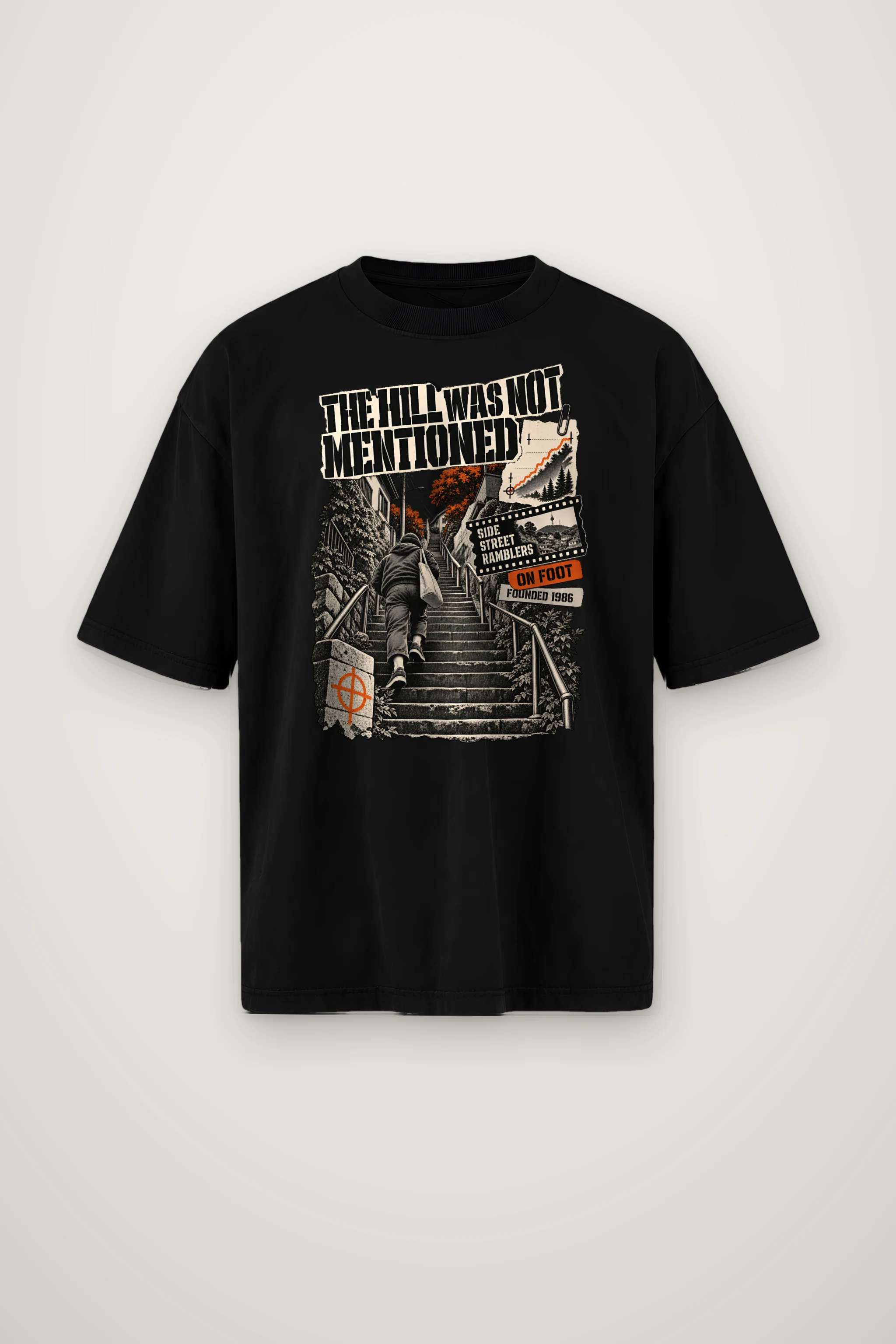 "The Hill Was Not Mentioned" Men's Oversized Heavyweight Crewneck T-Shirt