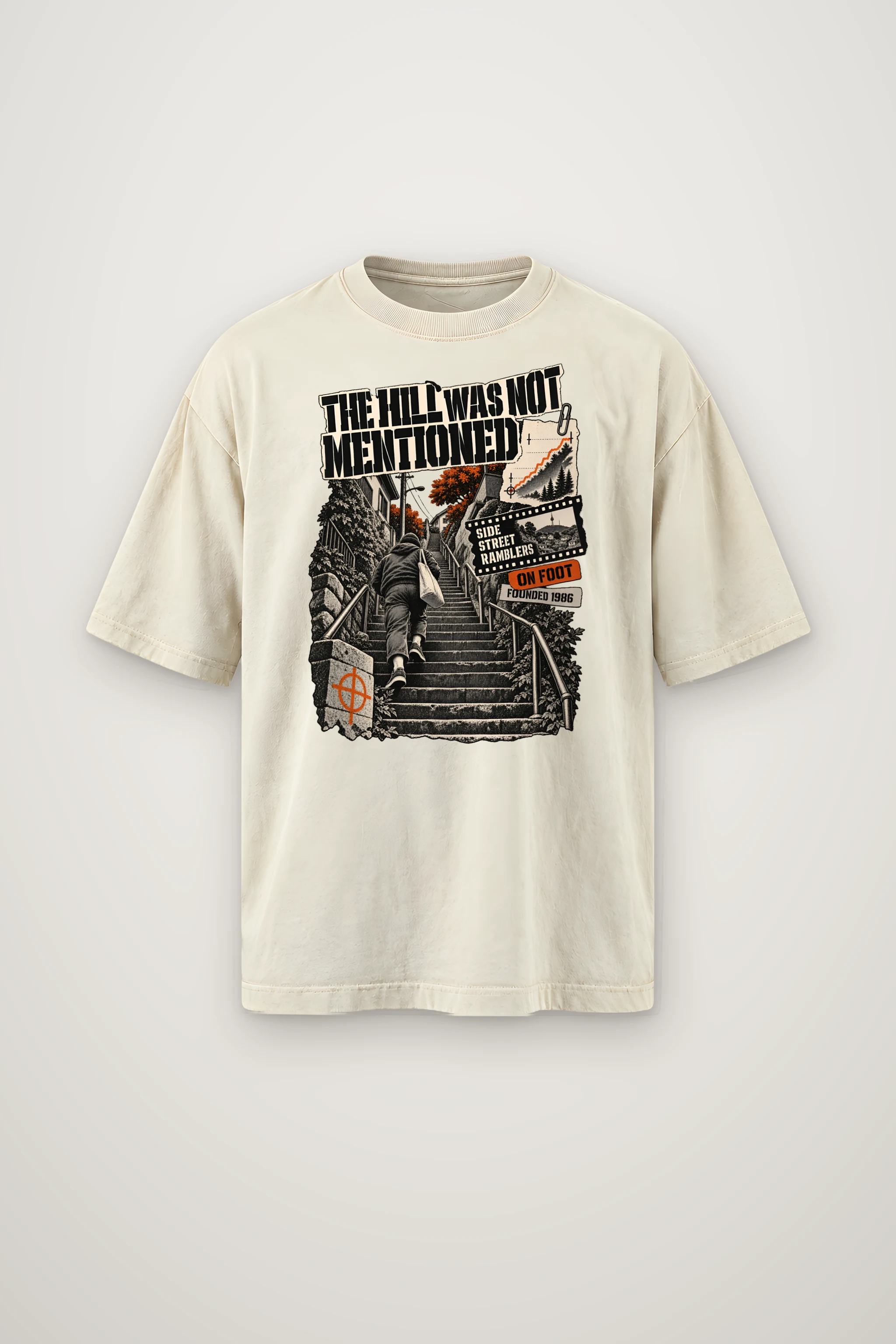 "The Hill Was Not Mentioned" Men's Oversized Heavyweight Crewneck T-Shirt