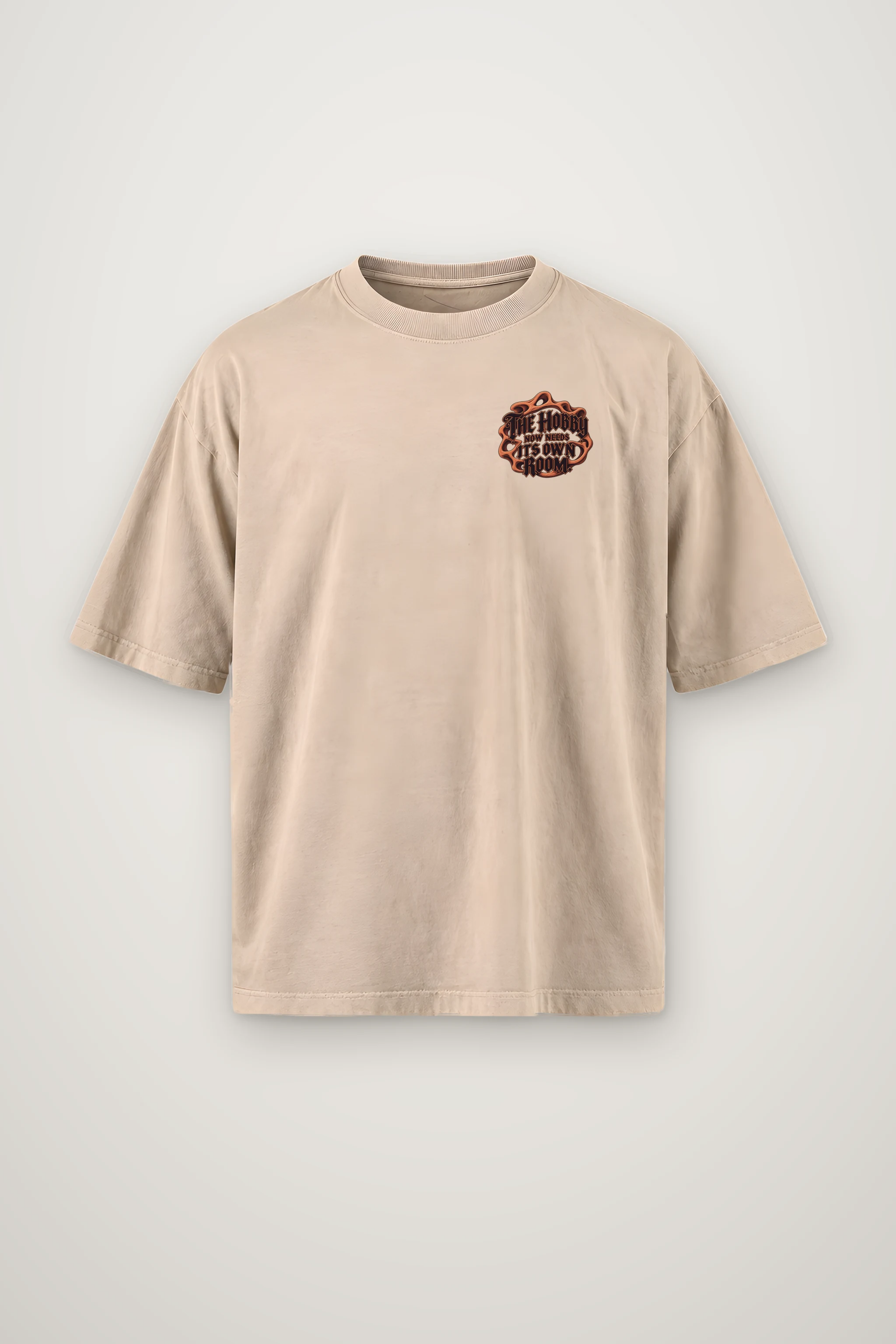 "The Hobby Now Needs Its Own Room" Men's Oversized Heavyweight Crewneck T-Shirt