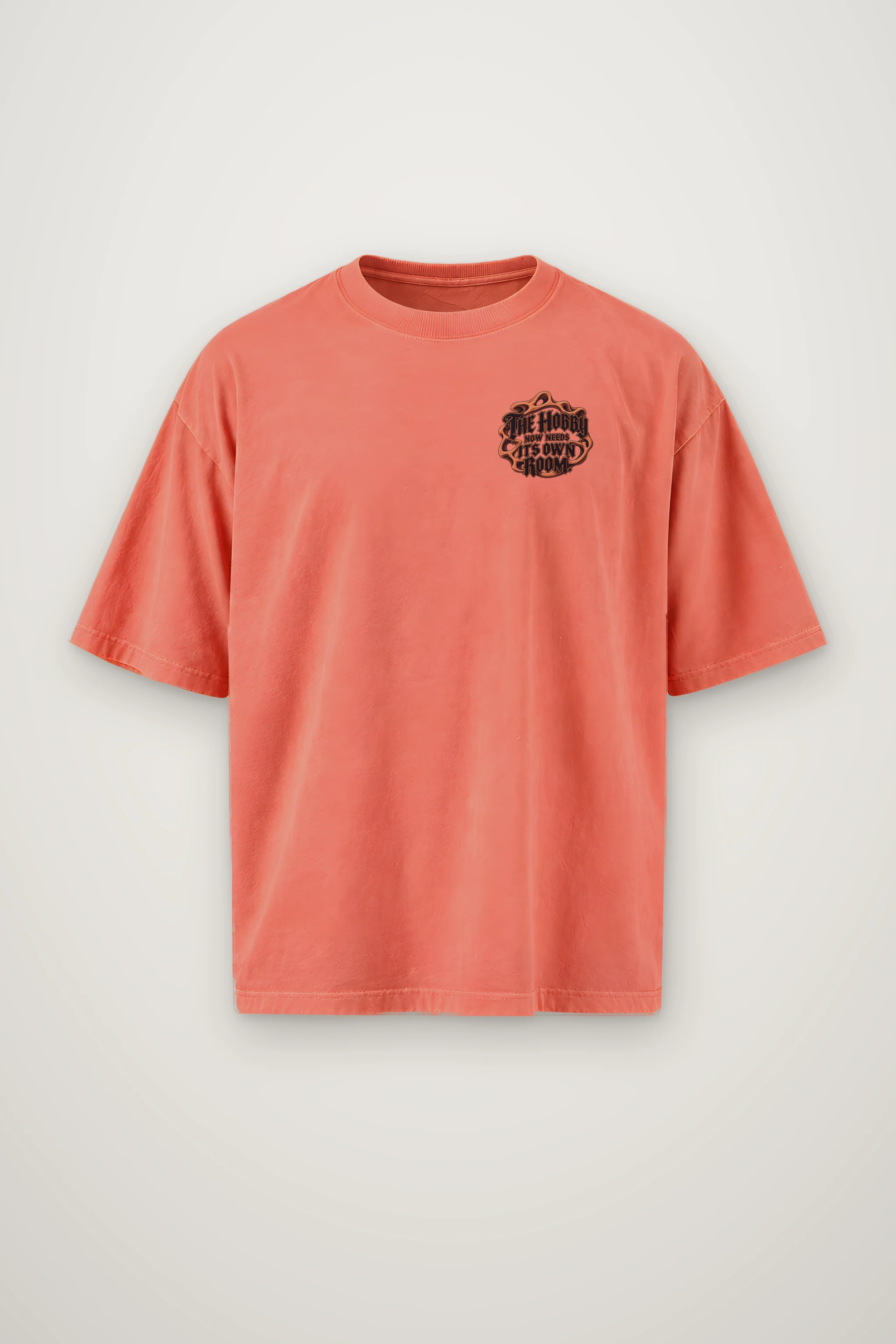 "The Hobby Now Needs Its Own Room" Men's Oversized Heavyweight Crewneck T-Shirt